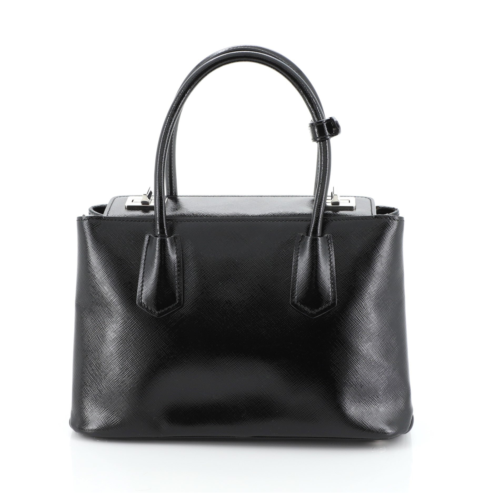 Turnlock Cuir Twin Tote Vernice Saffiano Leather Mini