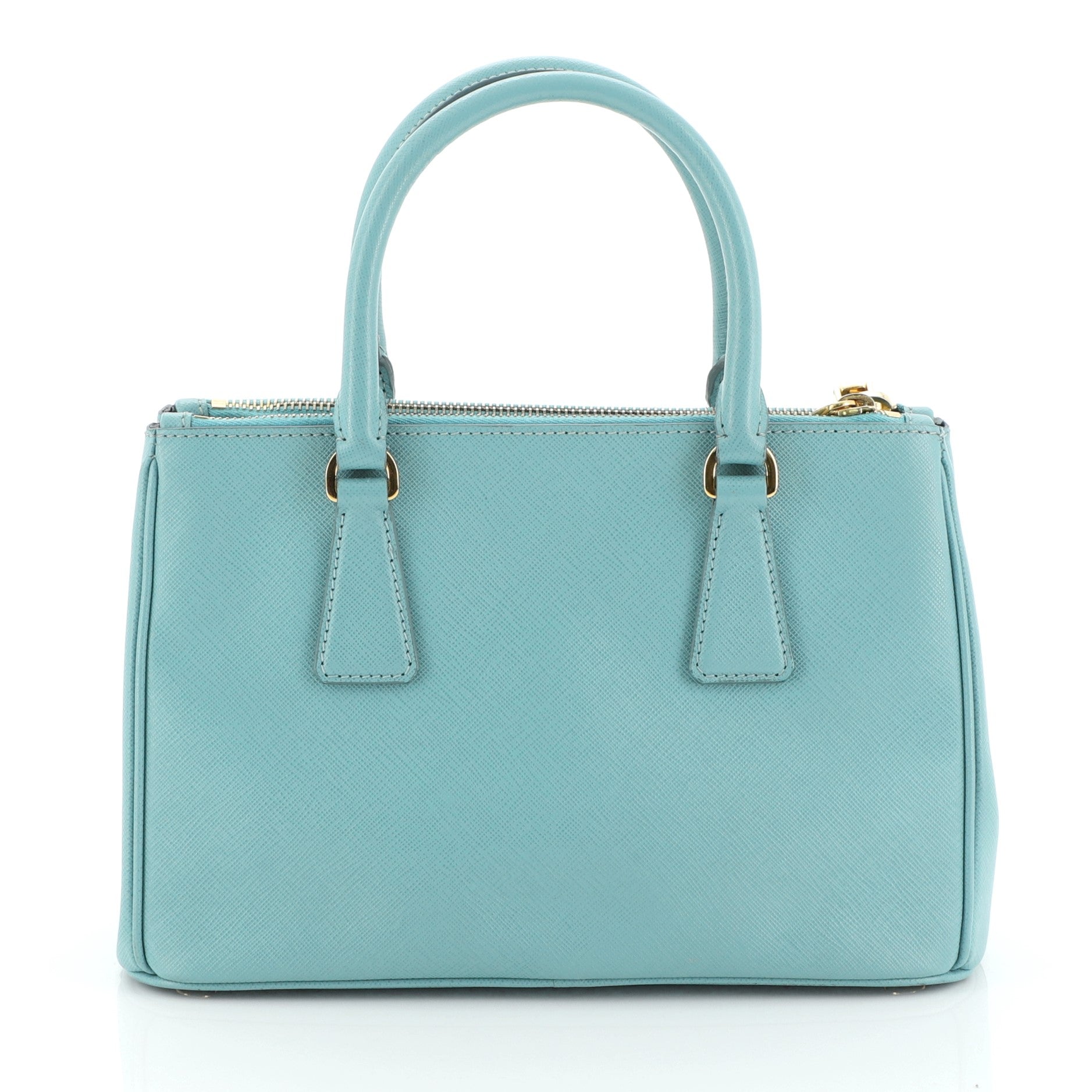 Double Zip Lux Tote Saffiano Leather Mini