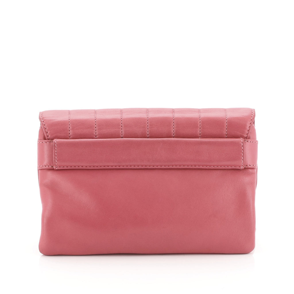 Mademoiselle Chocolate Bar Clutch Quilted Lambskin Small