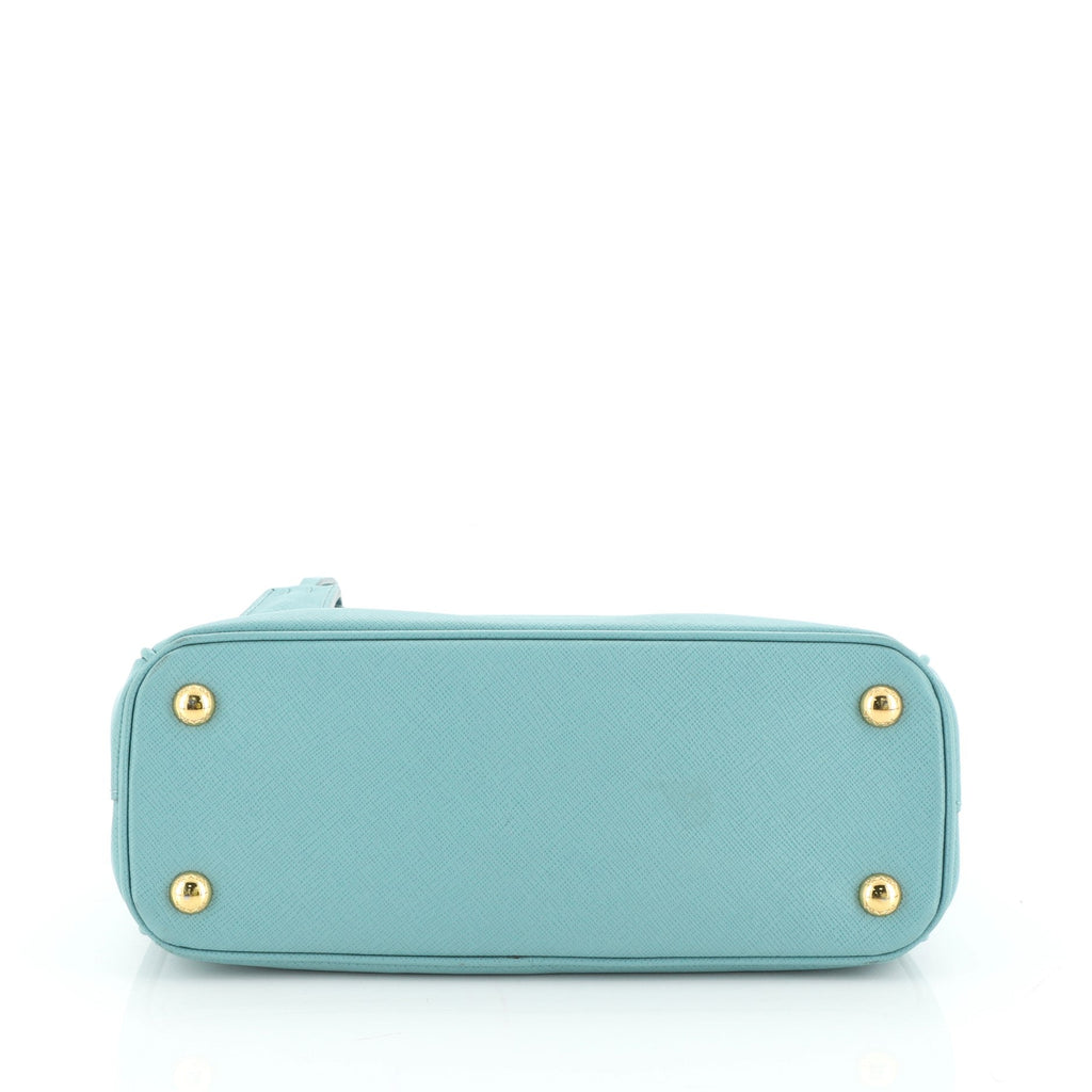 Double Zip Lux Tote Saffiano Leather Mini