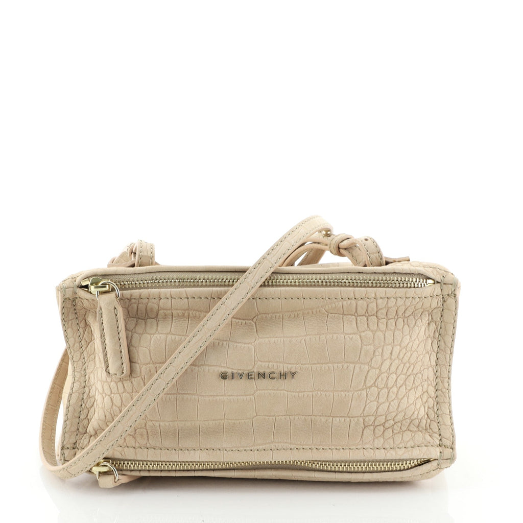 Pandora Bag Crocodile Embossed Nubuck Mini