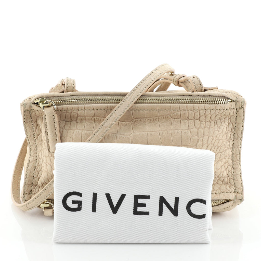 Pandora Bag Crocodile Embossed Nubuck Mini