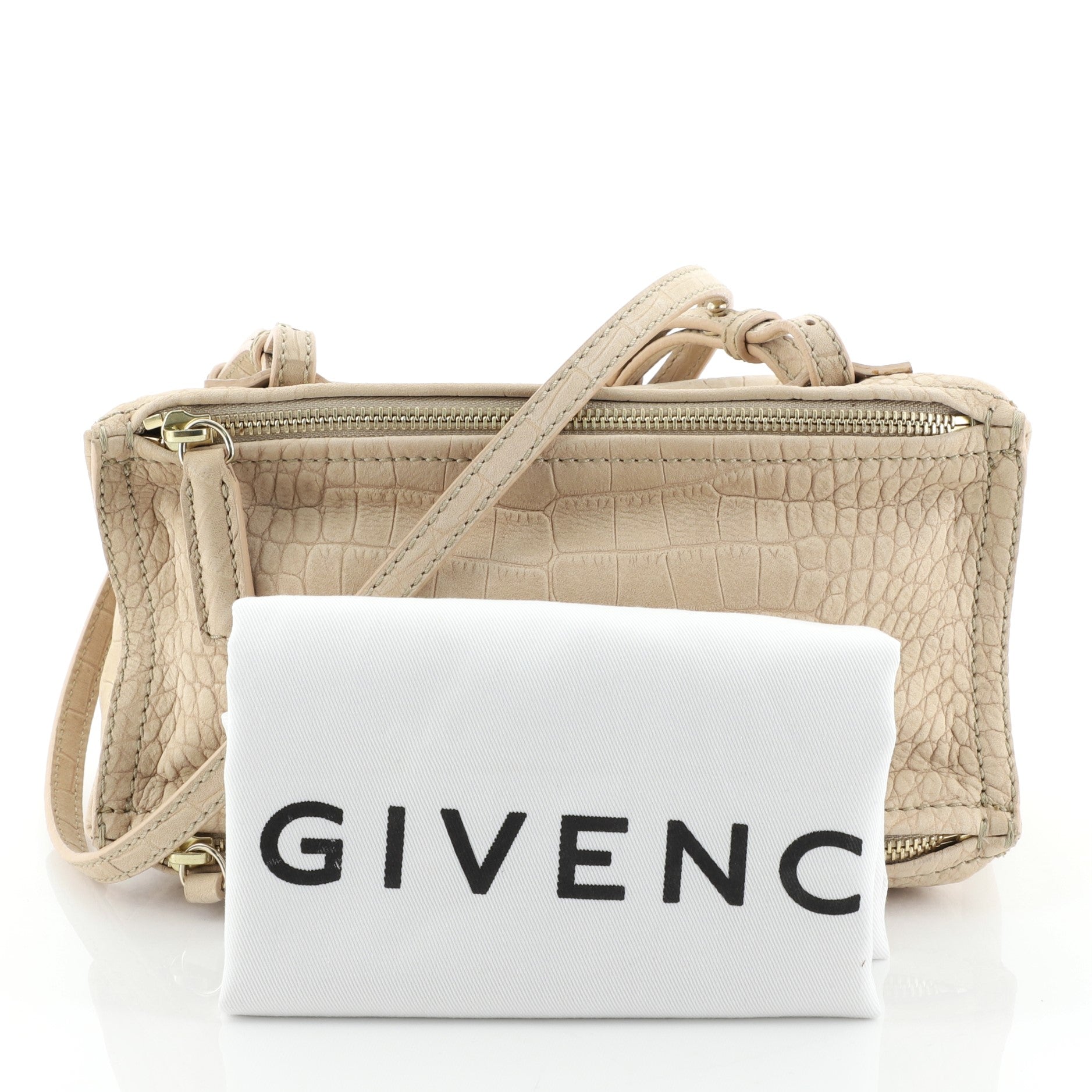 Pandora Bag Crocodile Embossed Nubuck Mini