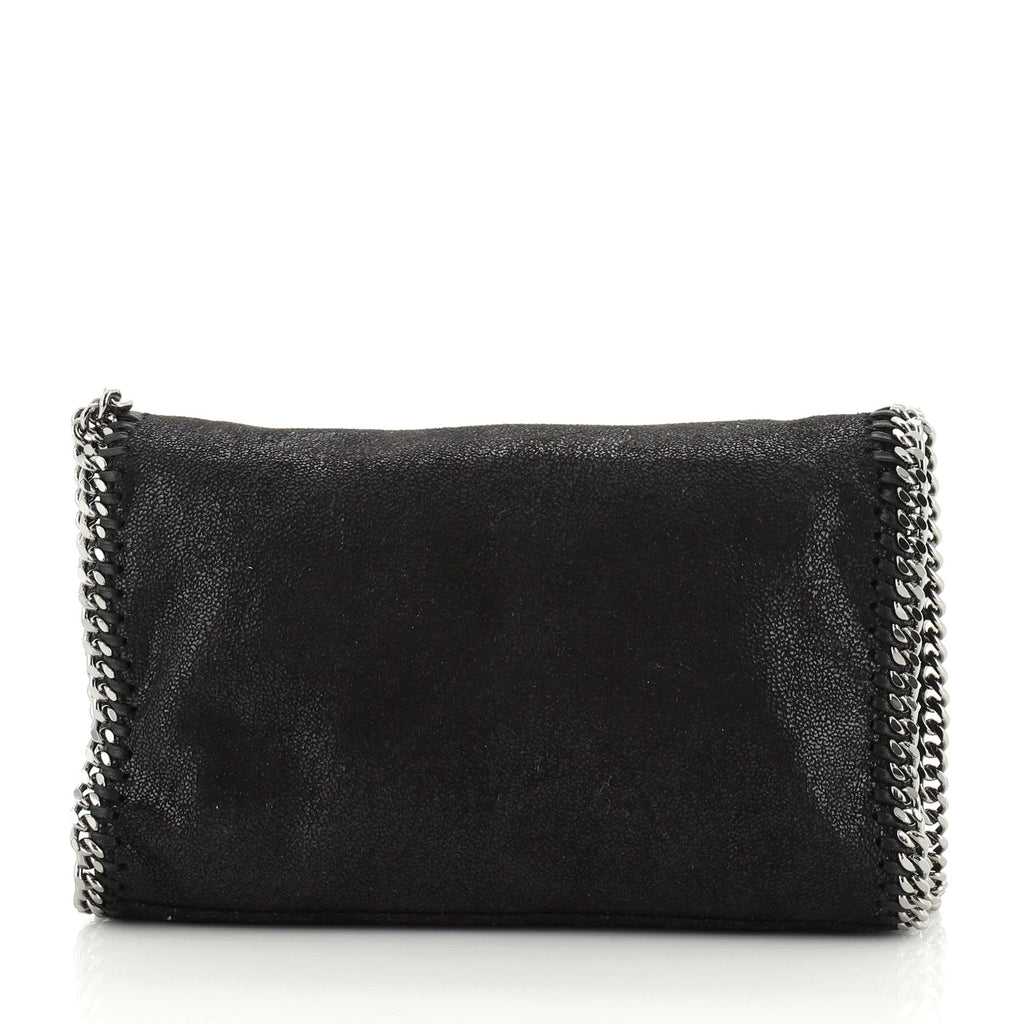 Falabella Fold Over Flap Crossbody Bag Quilted Shaggy Deer Mini
