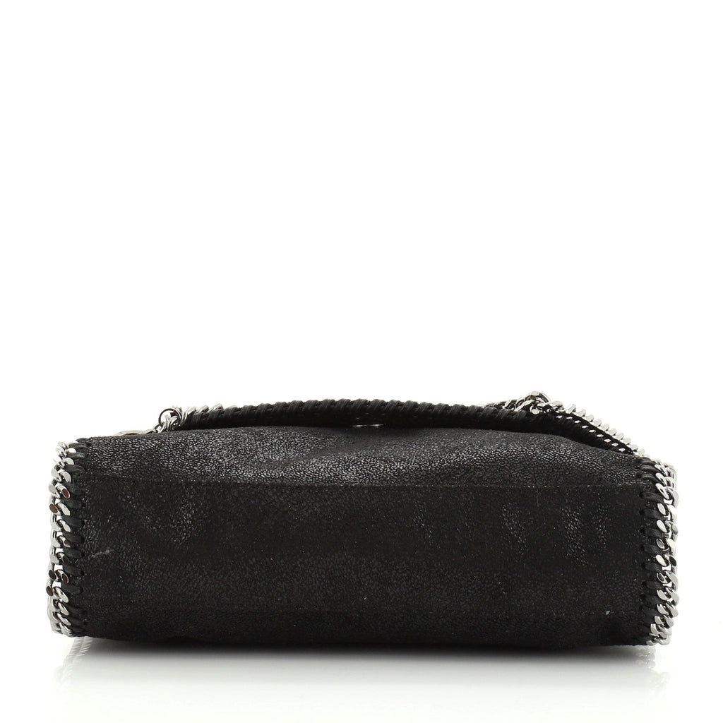 Falabella Fold Over Flap Crossbody Bag Quilted Shaggy Deer Mini