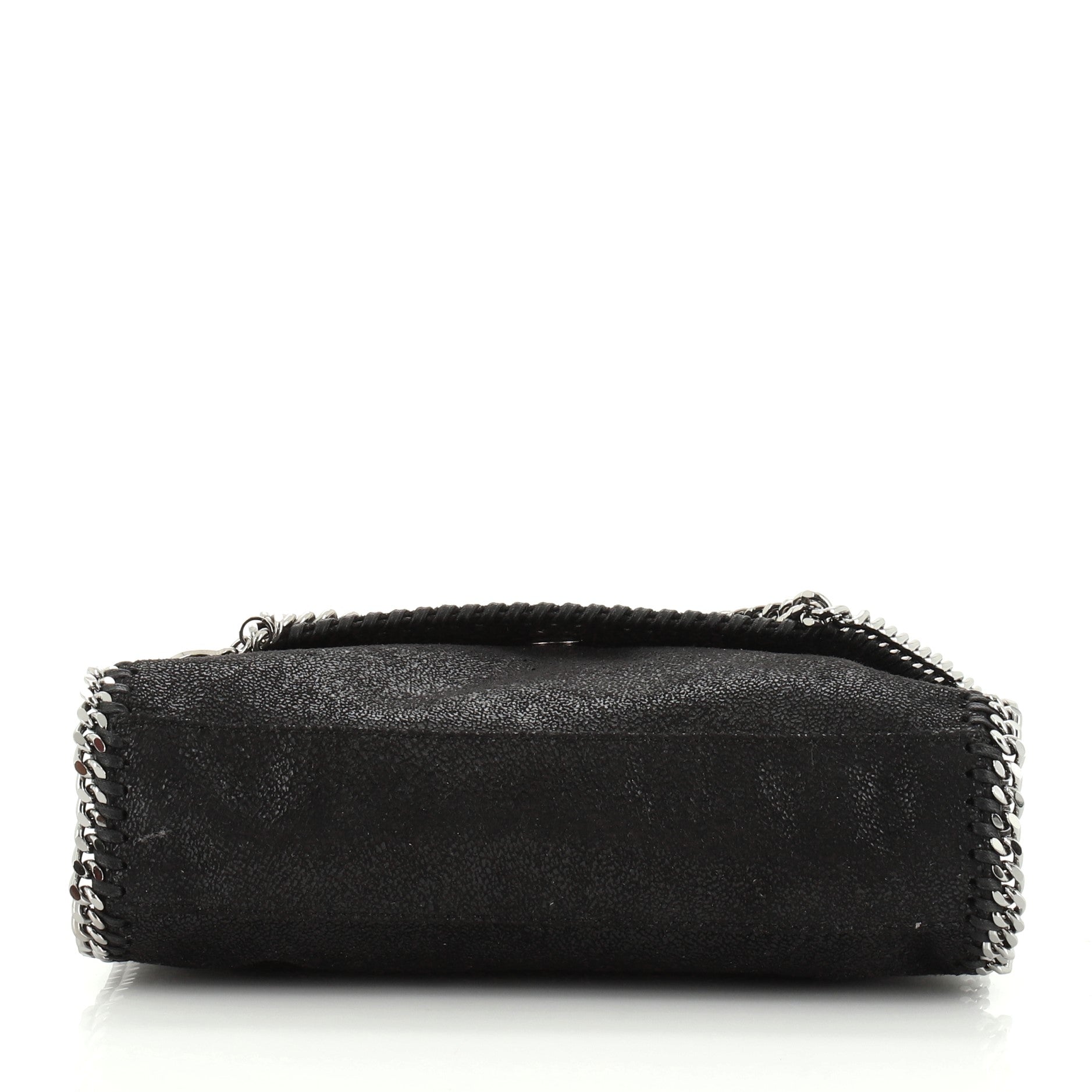 Falabella Fold Over Flap Crossbody Bag Quilted Shaggy Deer Mini