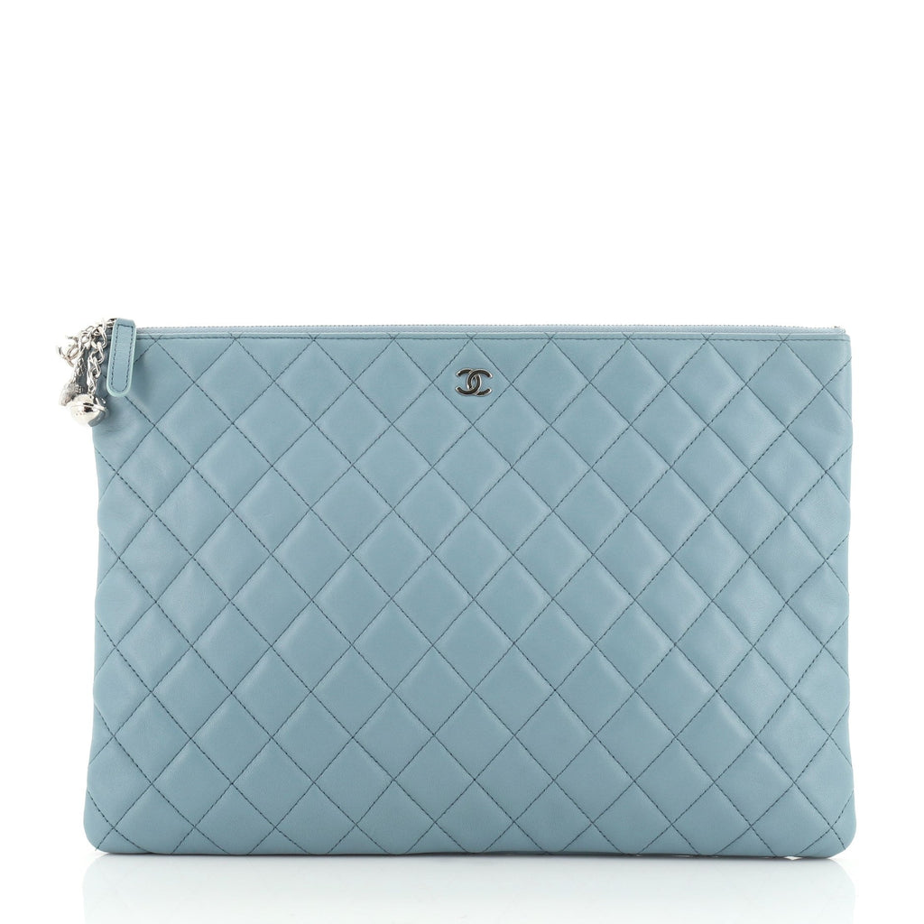 Data Center O Case Clutch Quilted Lambskin Large