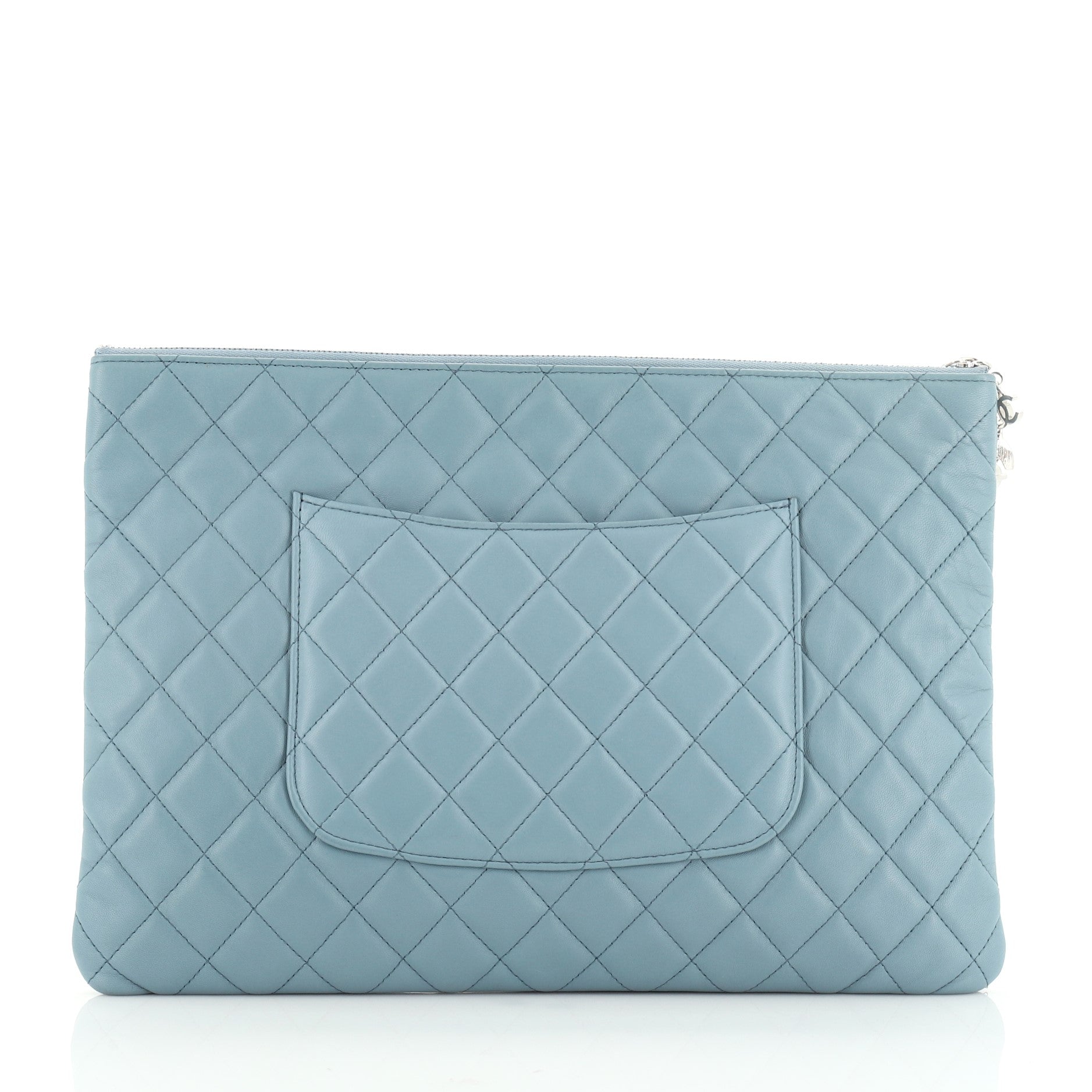 Data Center O Case Clutch Quilted Lambskin Large