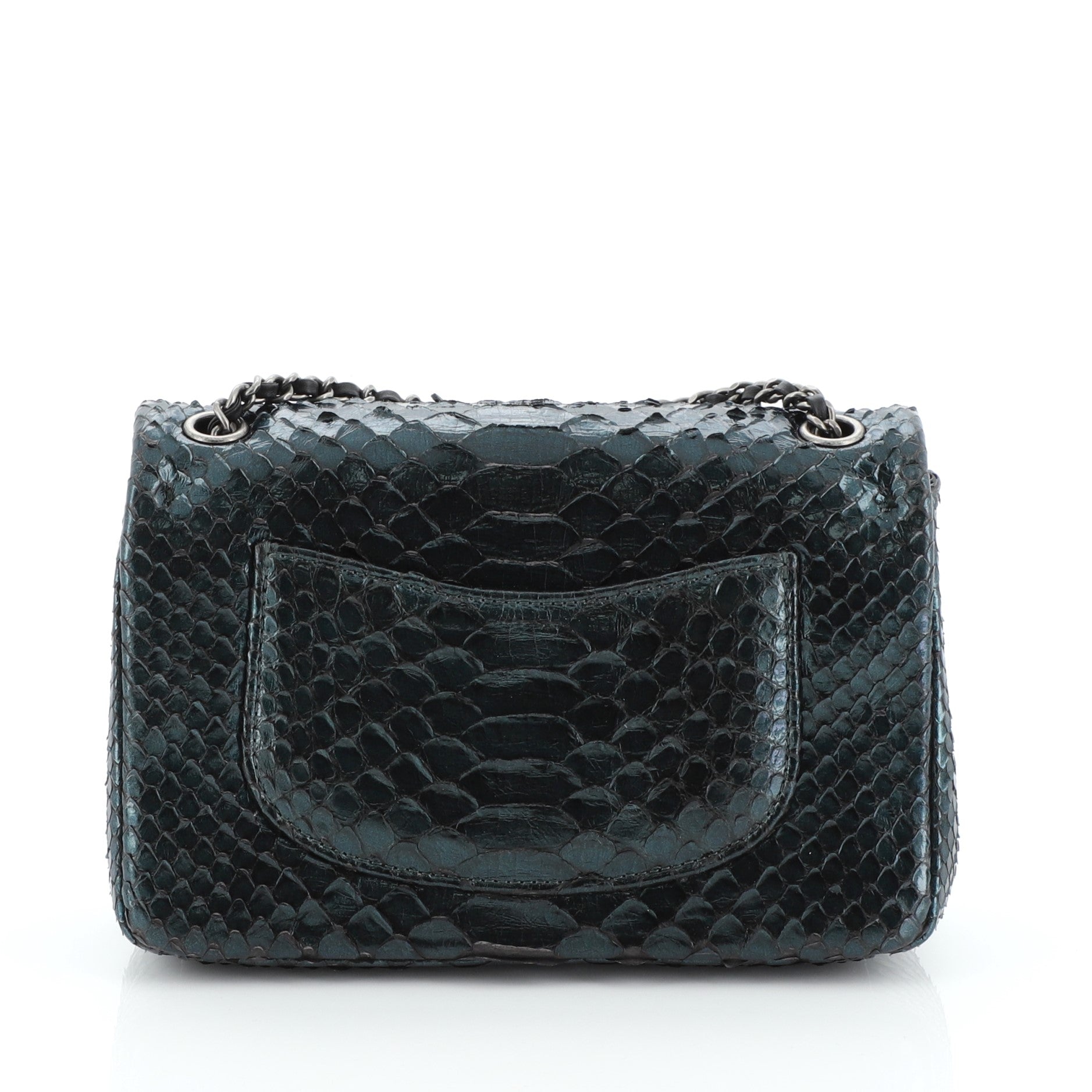 Rock the Corner Flap Bag Metallic Python Mini