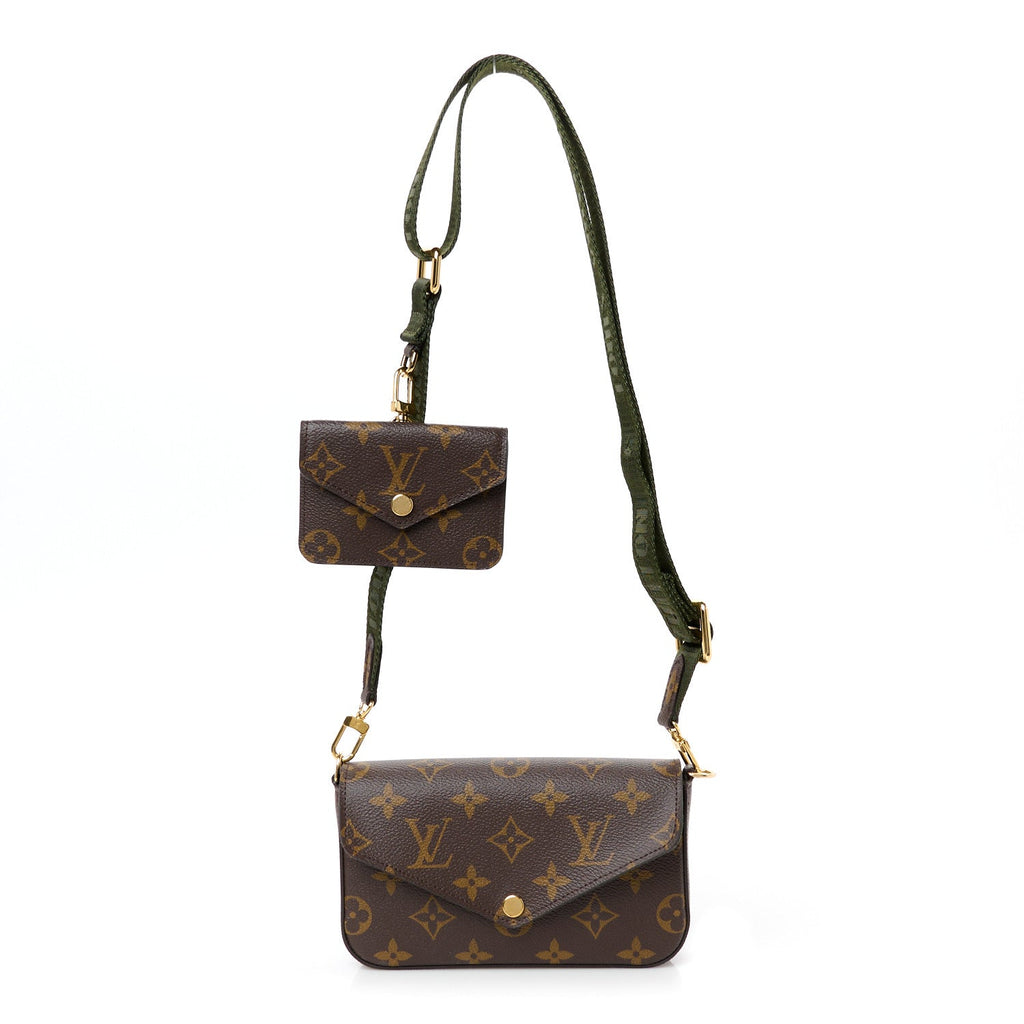 Monogram Felicie Strap & Go Kaki