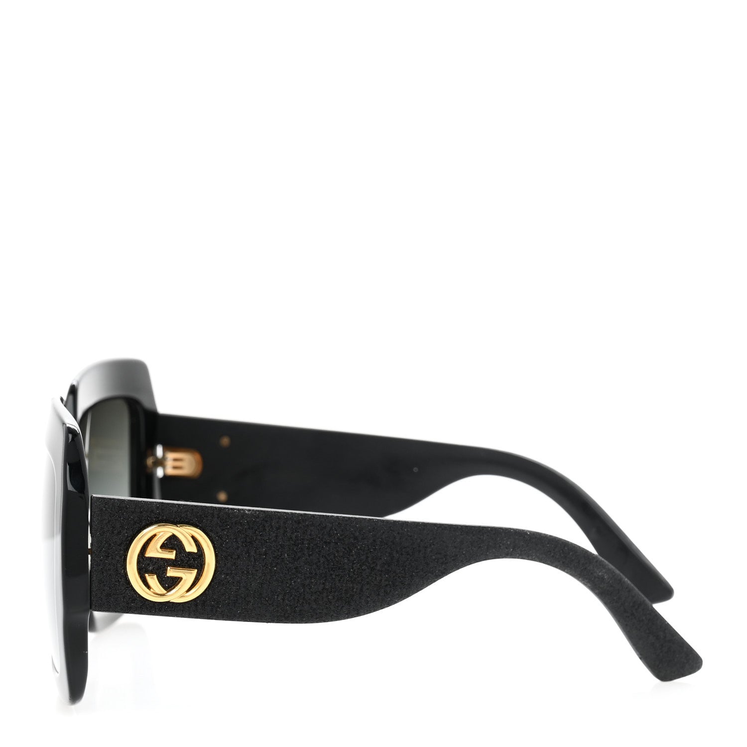 Square Frame Glitter GG0102S Sunglasses Black