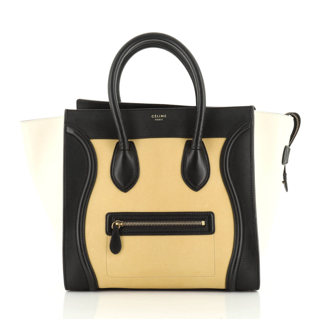 Tricolor Luggage Bag Leather Mini