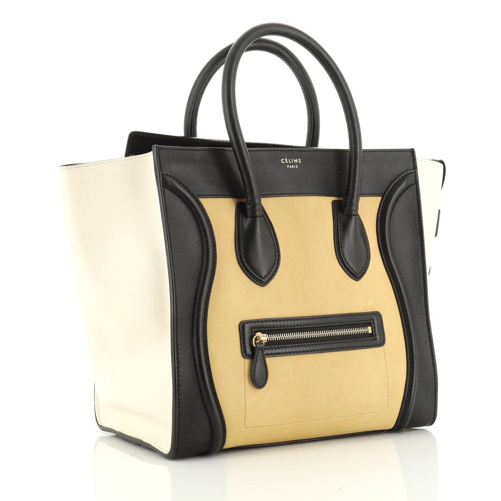 Tricolor Luggage Bag Leather Mini