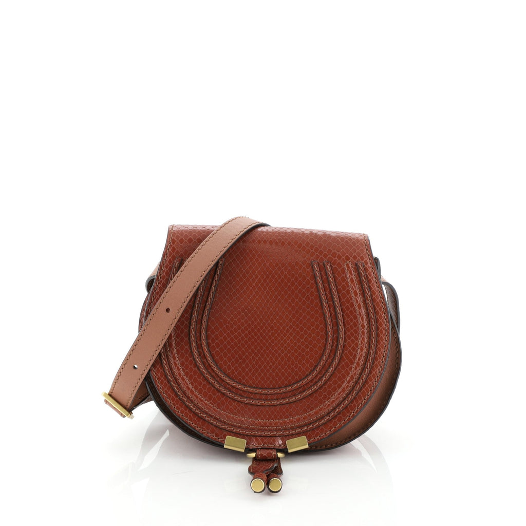 Marcie Crossbody Bag Python Print Calfskin Mini