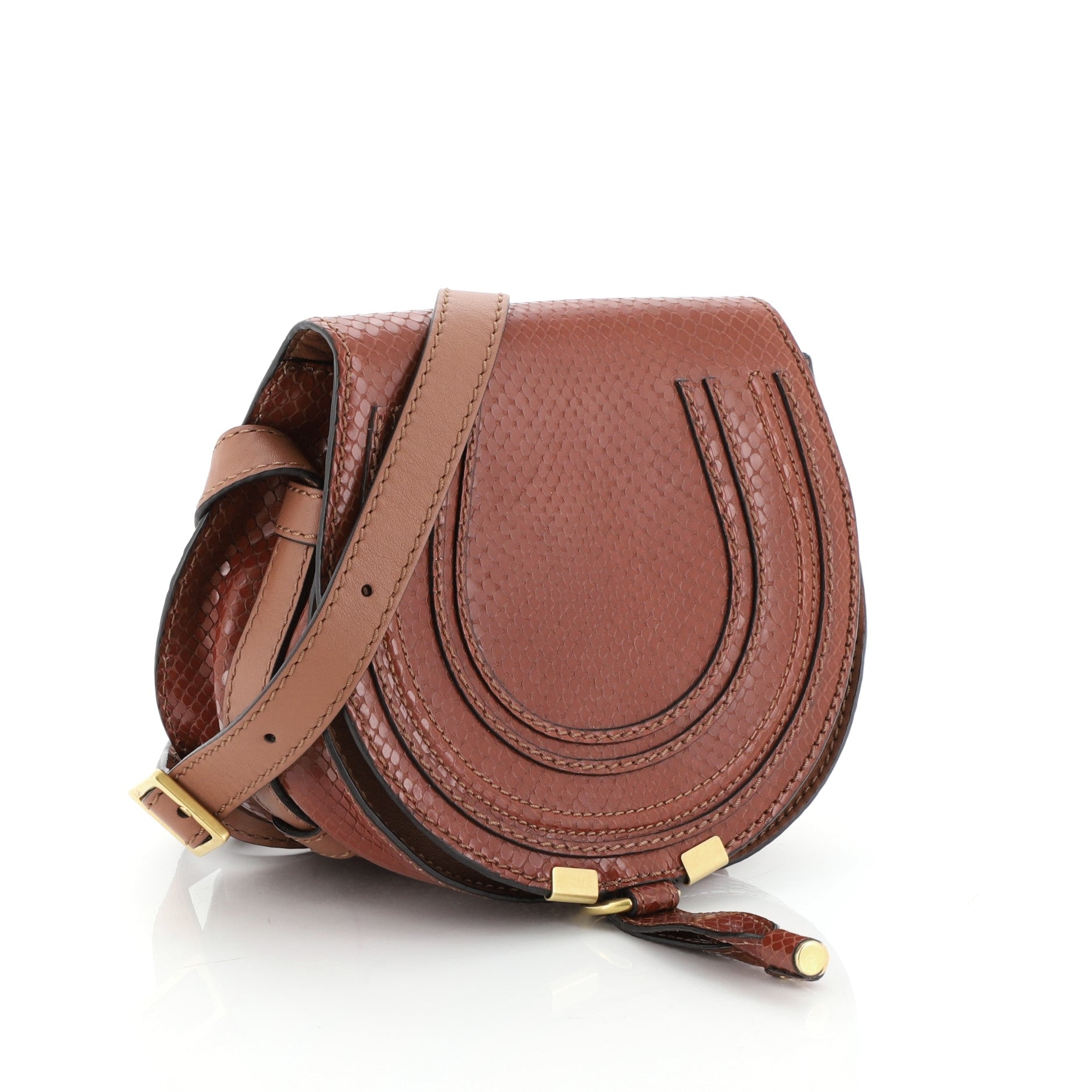 Marcie Crossbody Bag Python Print Calfskin Mini