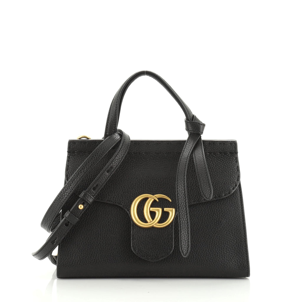 GG Marmont Top Handle Bag Leather Mini