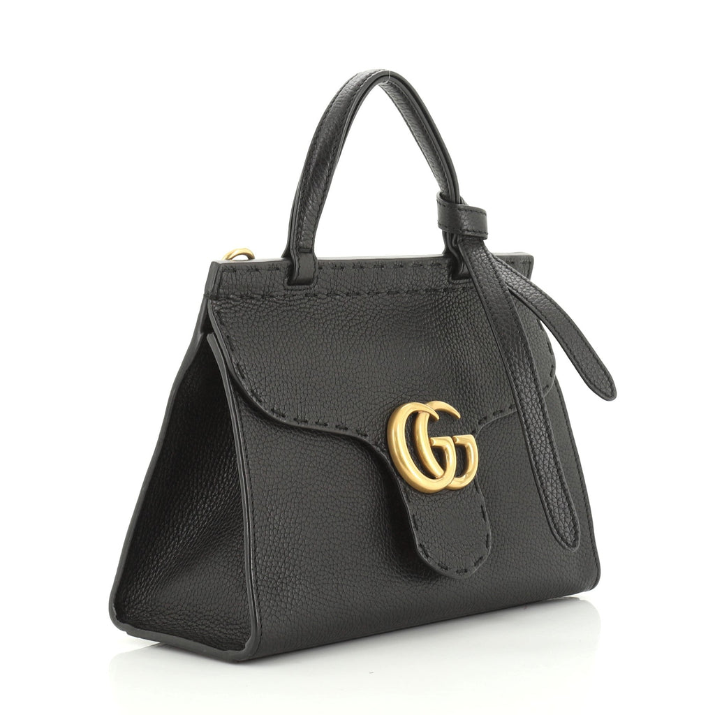 GG Marmont Top Handle Bag Leather Mini