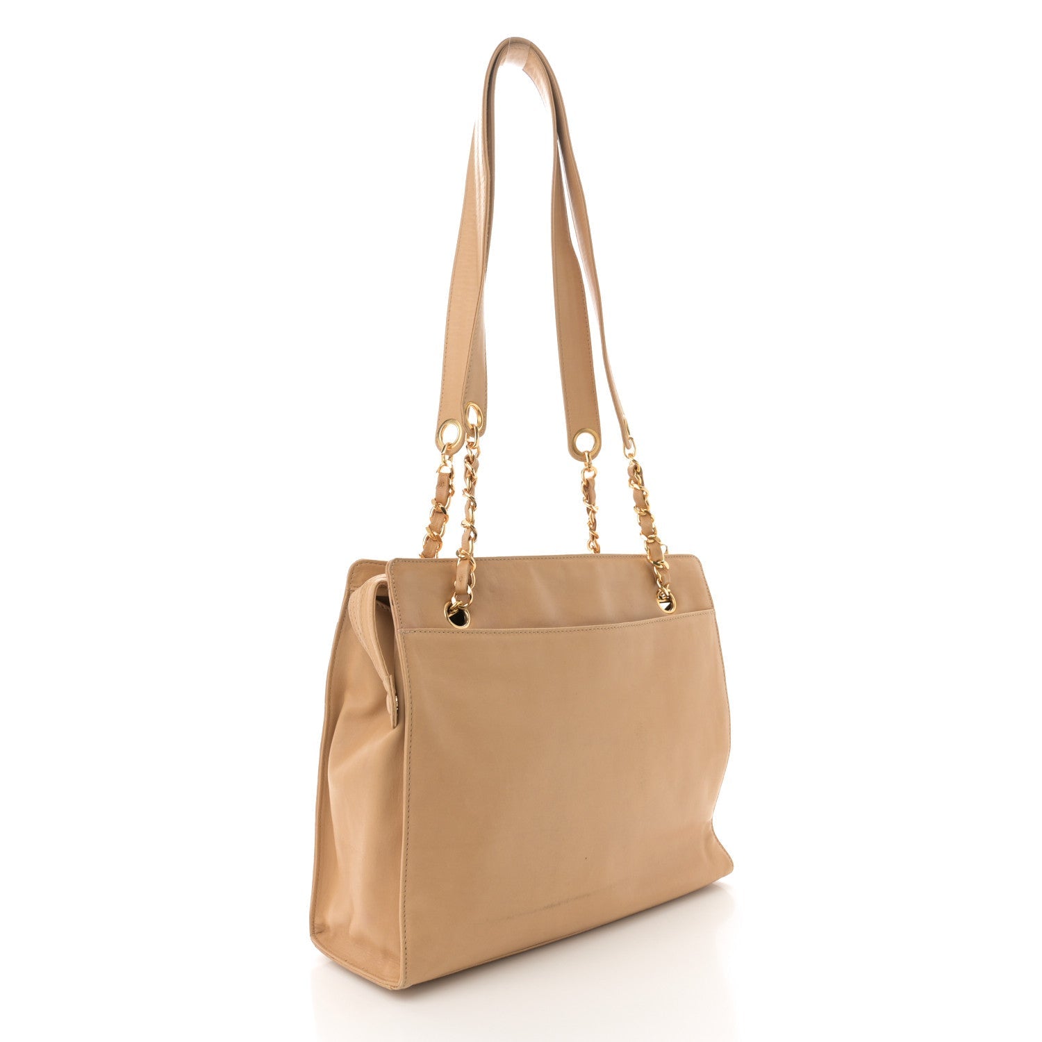 Lambskin CC Shoulder Bag Beige