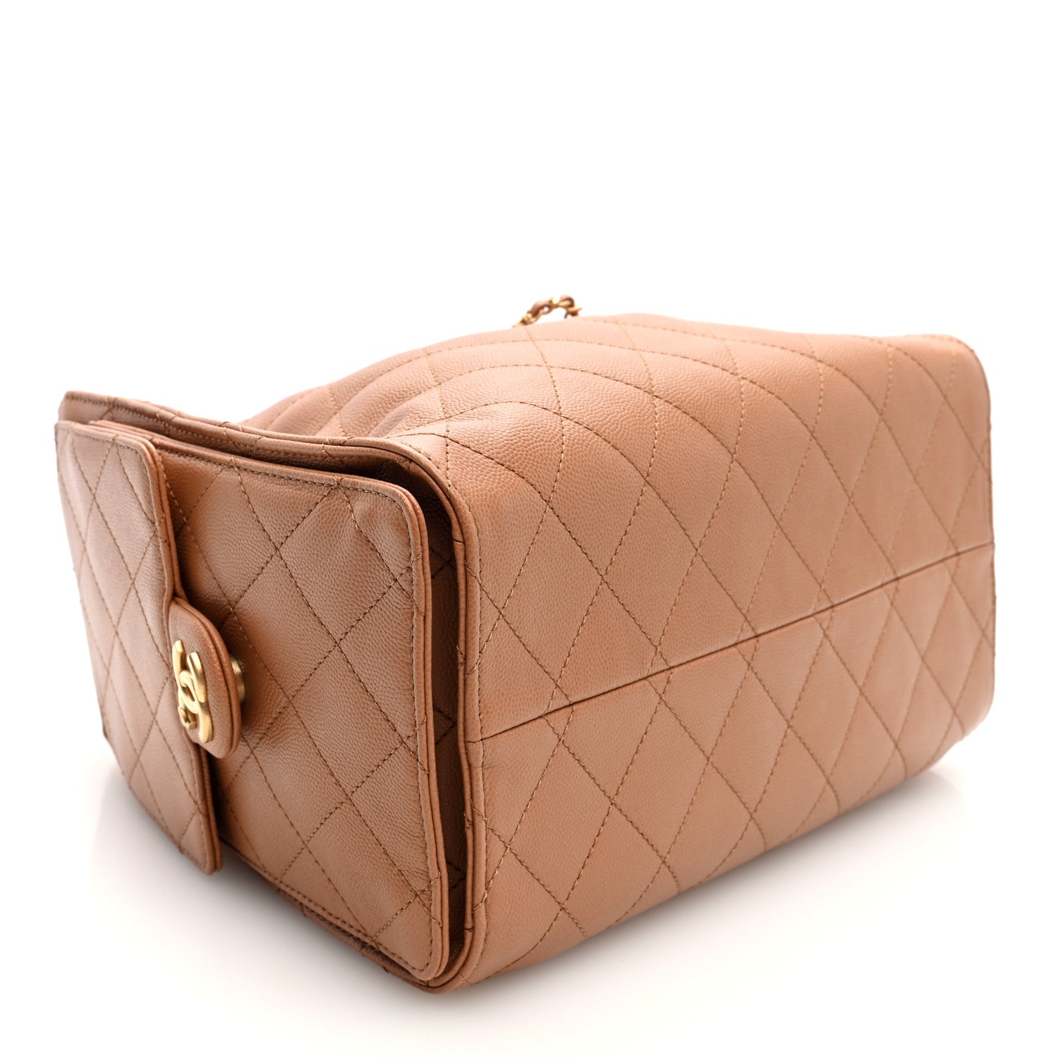 Caviar Quilted Small Chanel 25 Handbag Brown