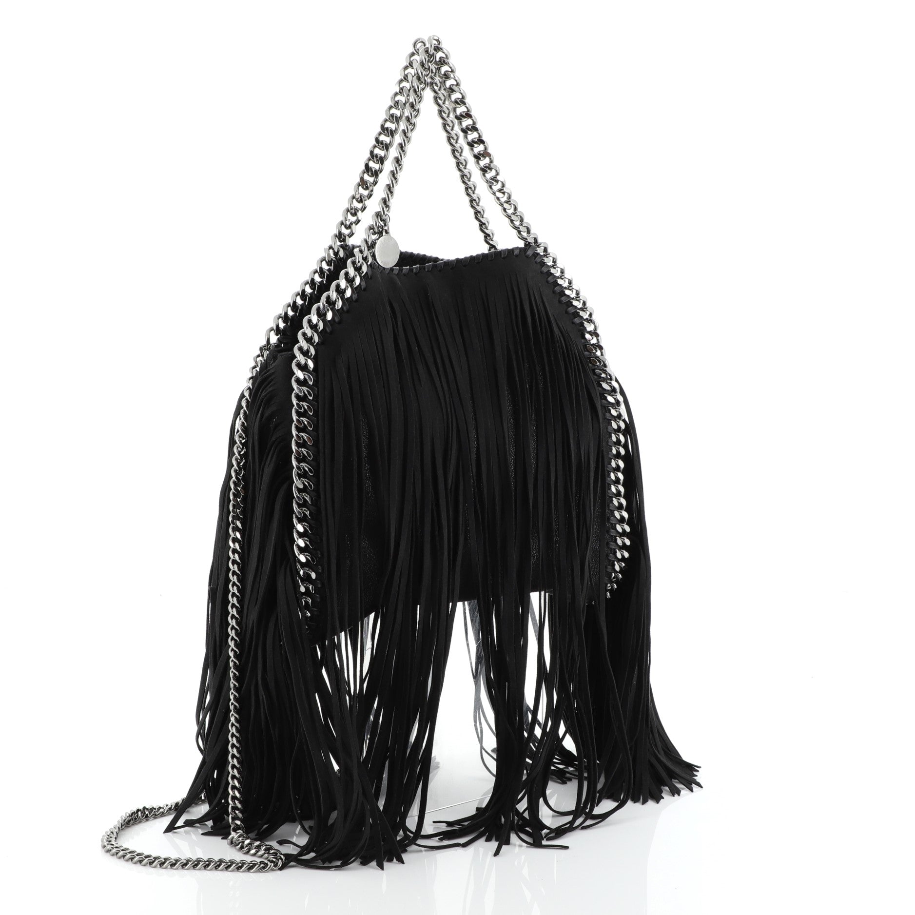 Falabella Fringe Fold Over Crossbody Bag Shaggy Deer Mini
