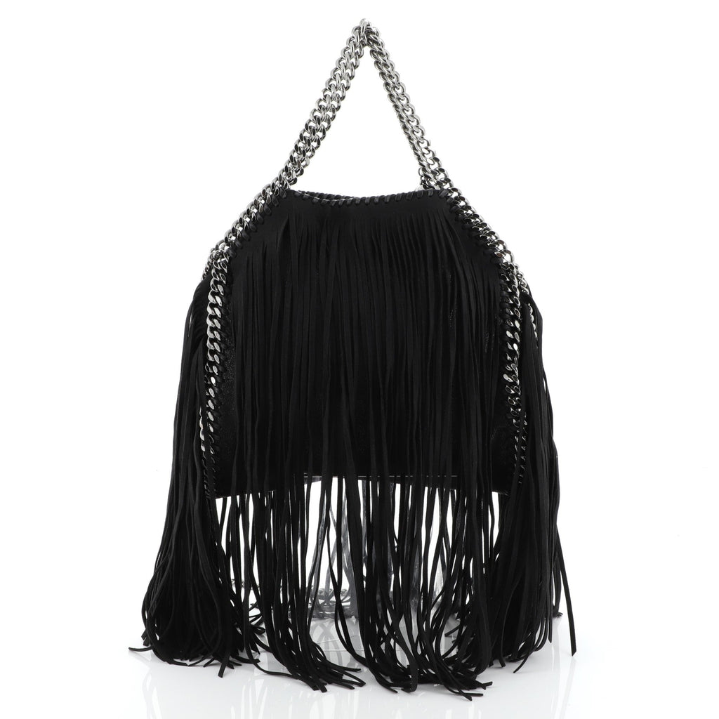 Falabella Fringe Fold Over Crossbody Bag Shaggy Deer Mini