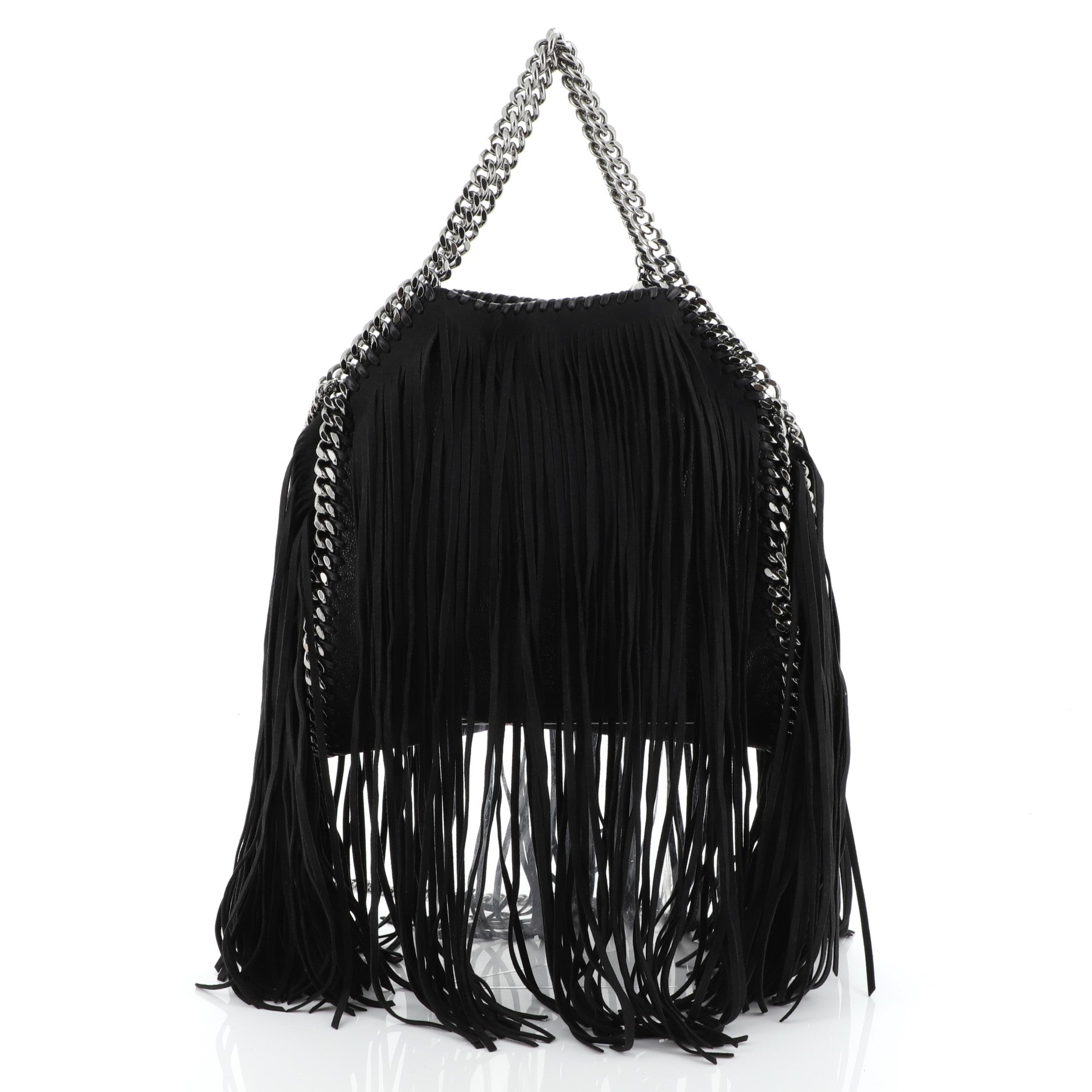 Falabella Fringe Fold Over Crossbody Bag Shaggy Deer Mini