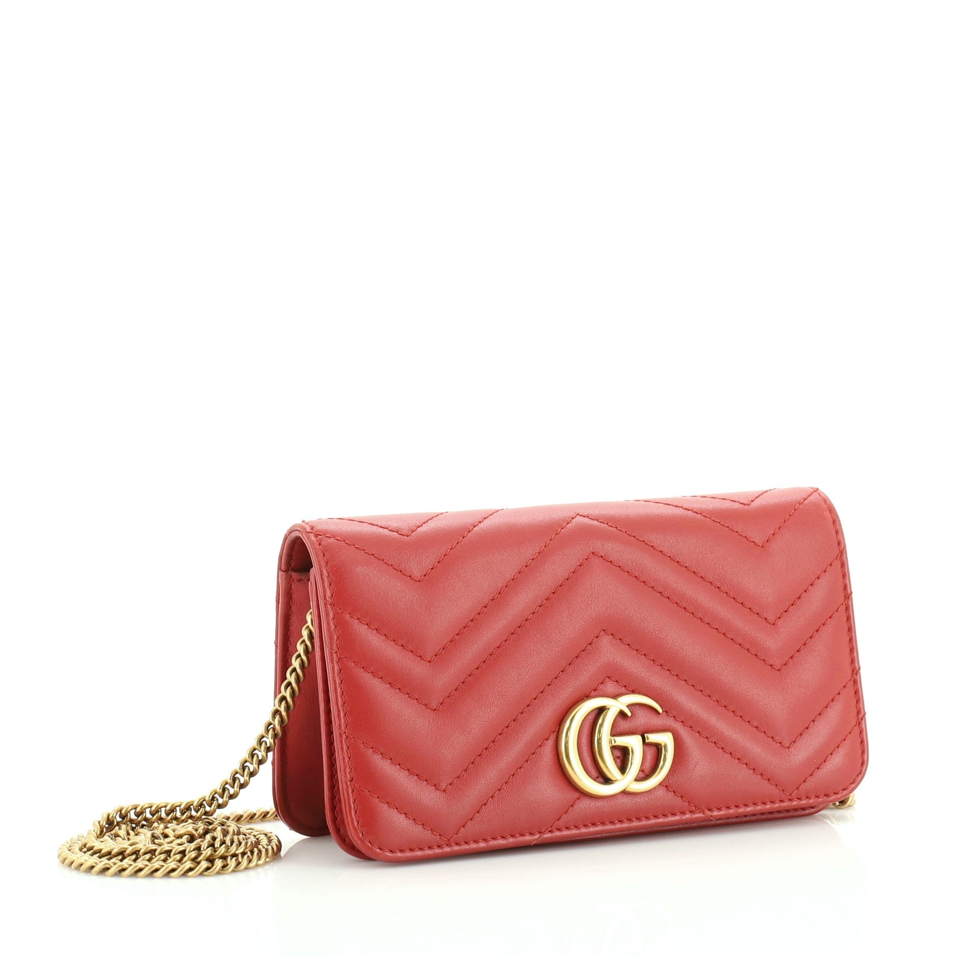 GG Marmont Chain Flap Bag Matelasse Leather Mini