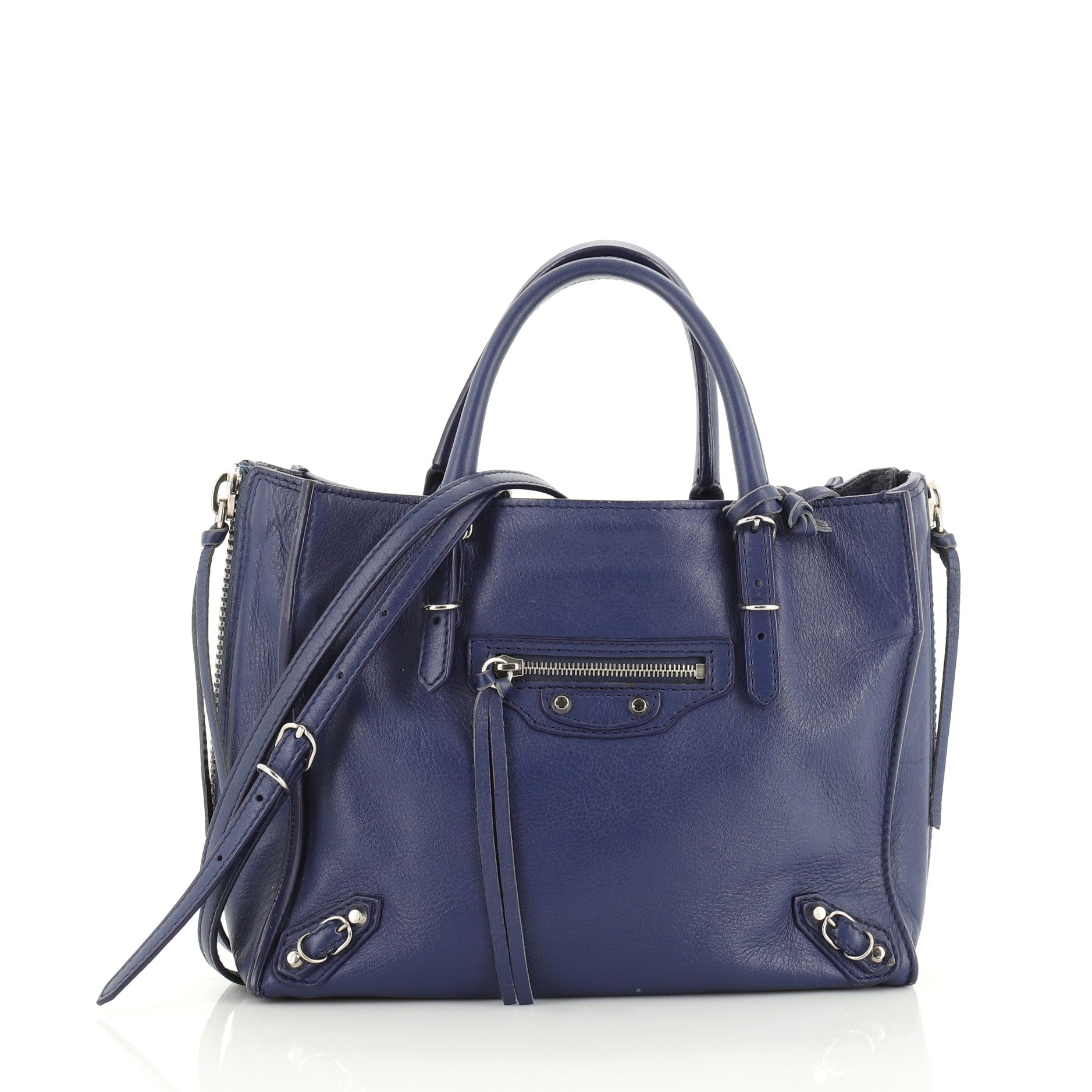 Papier A4 Zip Around Classic Studs Bag Leather Mini