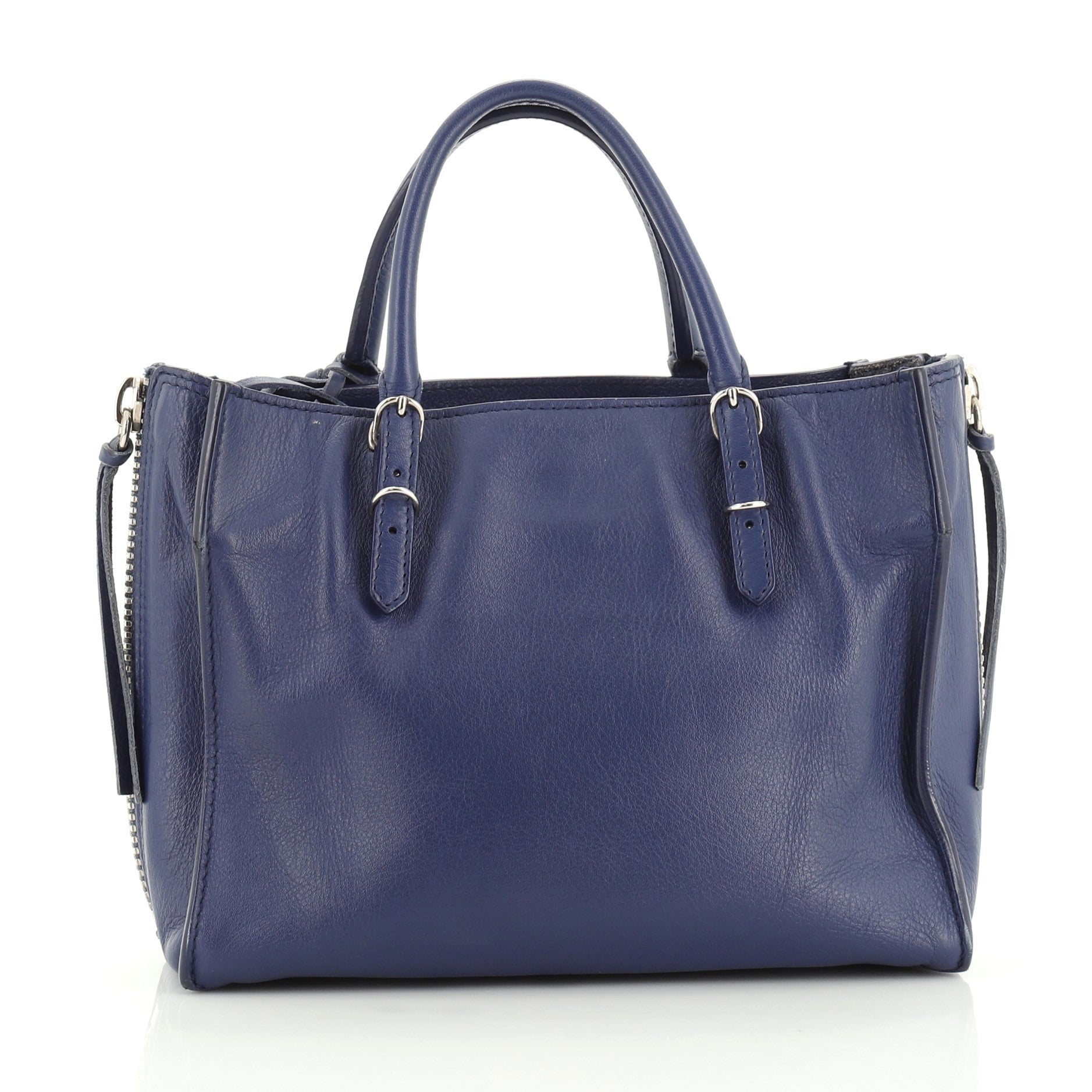 Papier A4 Zip Around Classic Studs Bag Leather Mini