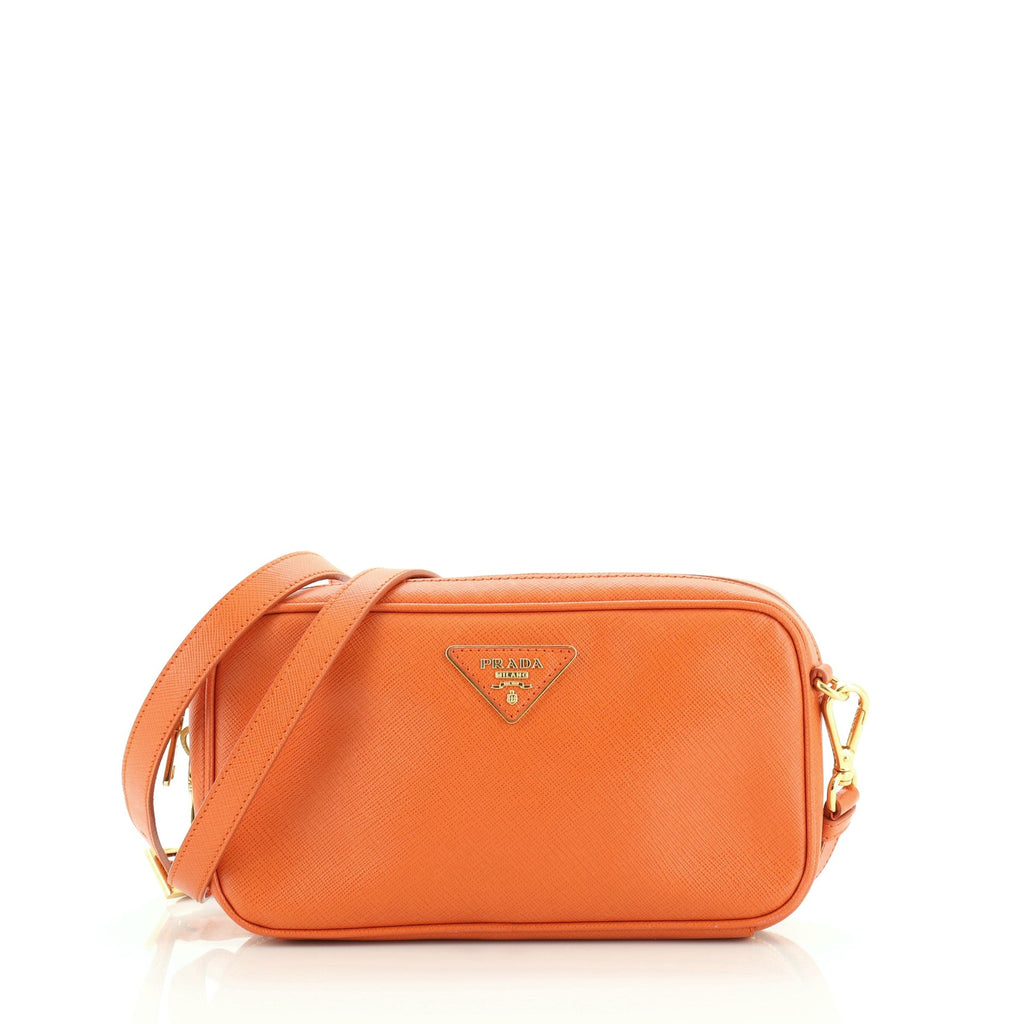 Zip Crossbody Bag Saffiano Leather Mini