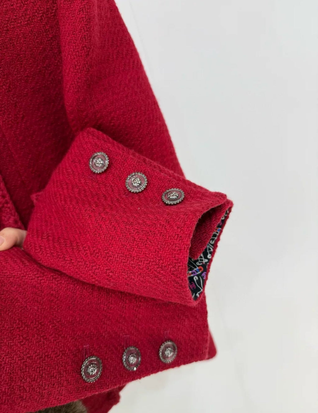 Chanel 24A Red Tweed Jacket