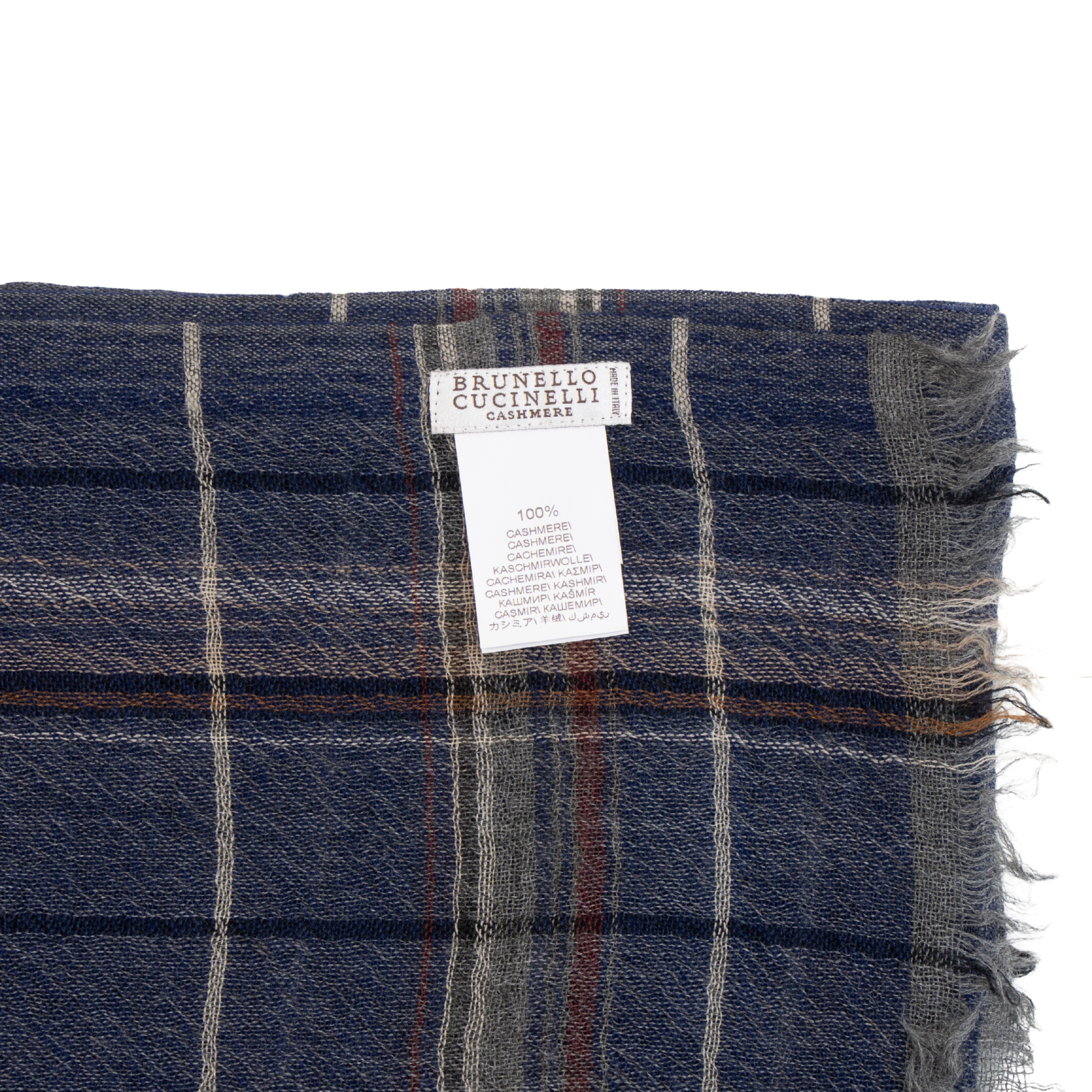 Brunello Cucinelli Cashmere Plaid Scarf