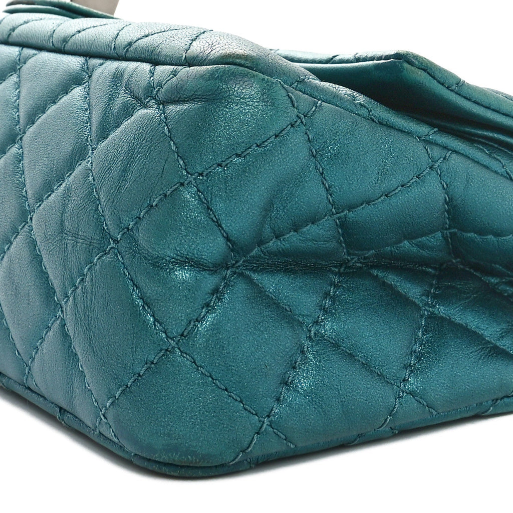 Metallic Calfskin 2.55 Reissue 225 Flap Turquoise