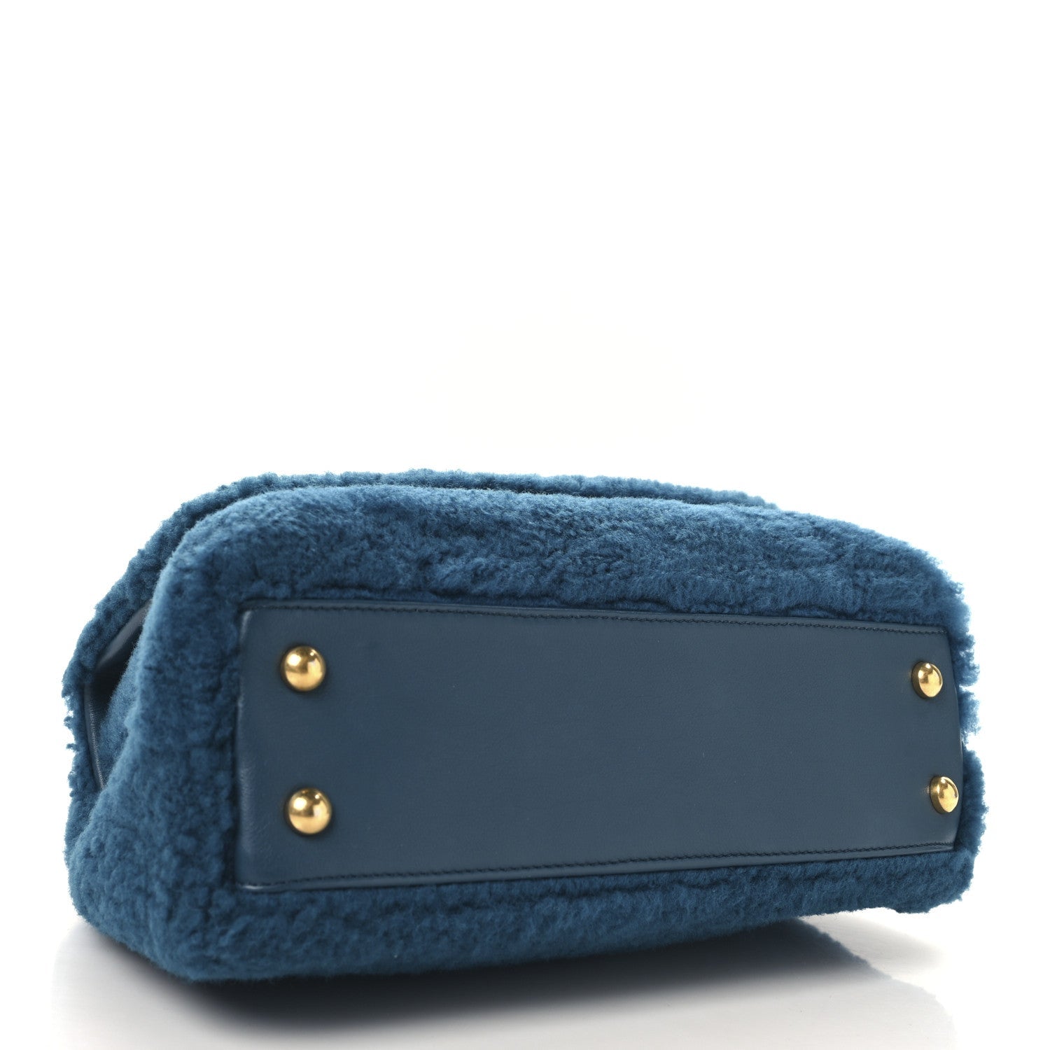 Shearling Lambskin Small Coco Handle Flap Blue