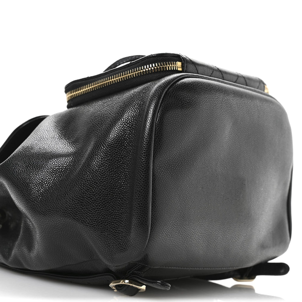 Caviar Quilted Business Affinity Backpack Black