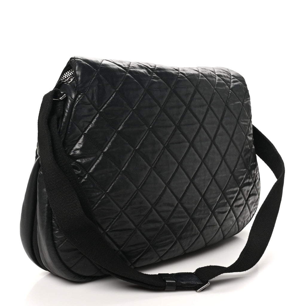 Nylon Quilted XL Coco Cocoon Messenger Black