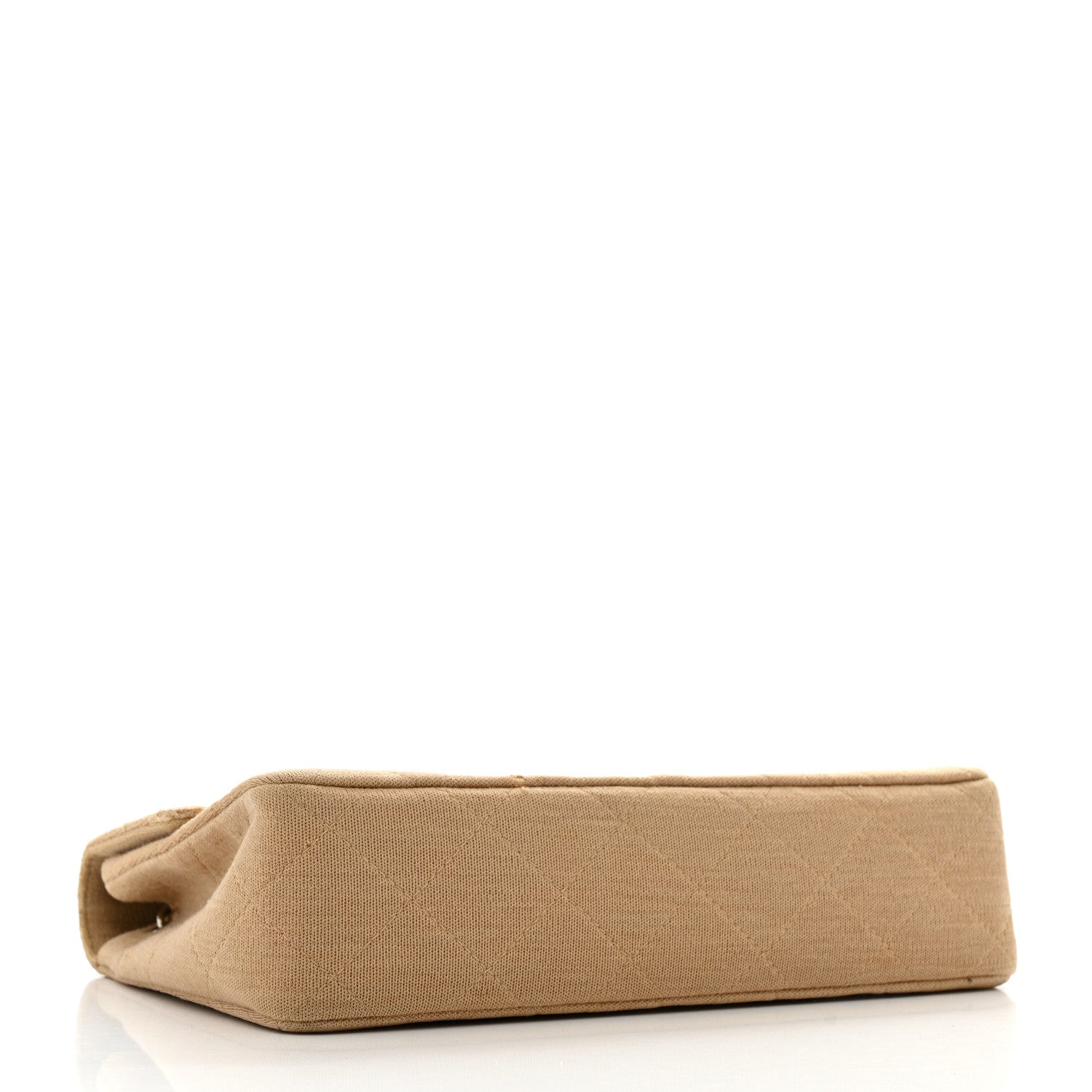 Jersey Quilted Medium Single Flap Beige