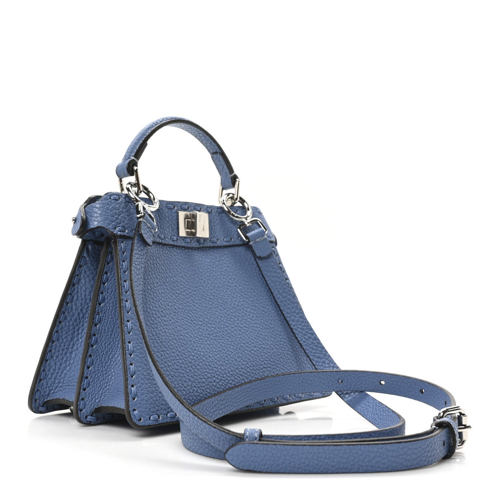Cuoio Romano Selleria Petite Peekaboo I SEE U Iconic Satchel Blue