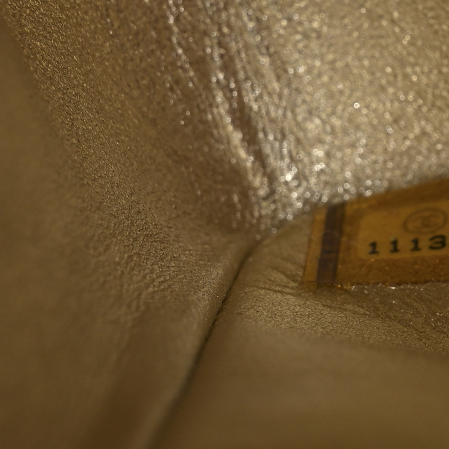 Metallic Lambskin Quilted Medium Double Flap Pale Gold
