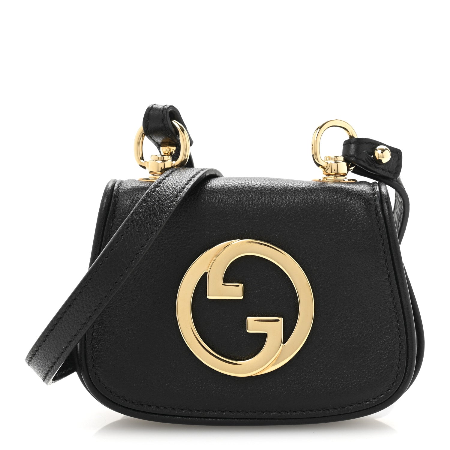 Roxy Calfskin Mini Blondie  Case Wallet With Strap Black