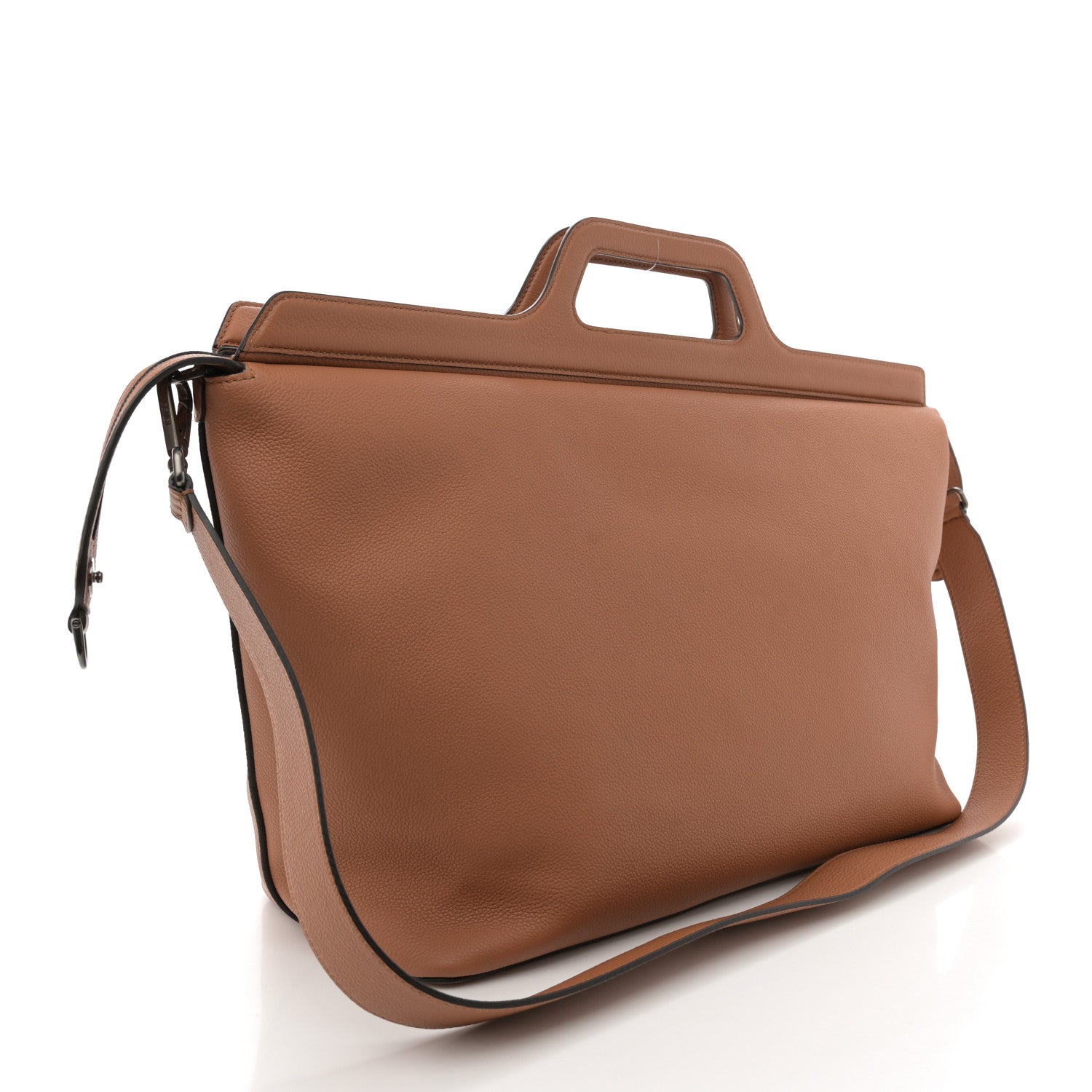 Vitello Cher Fendi Roma Duffle Bag Saddle Brandy