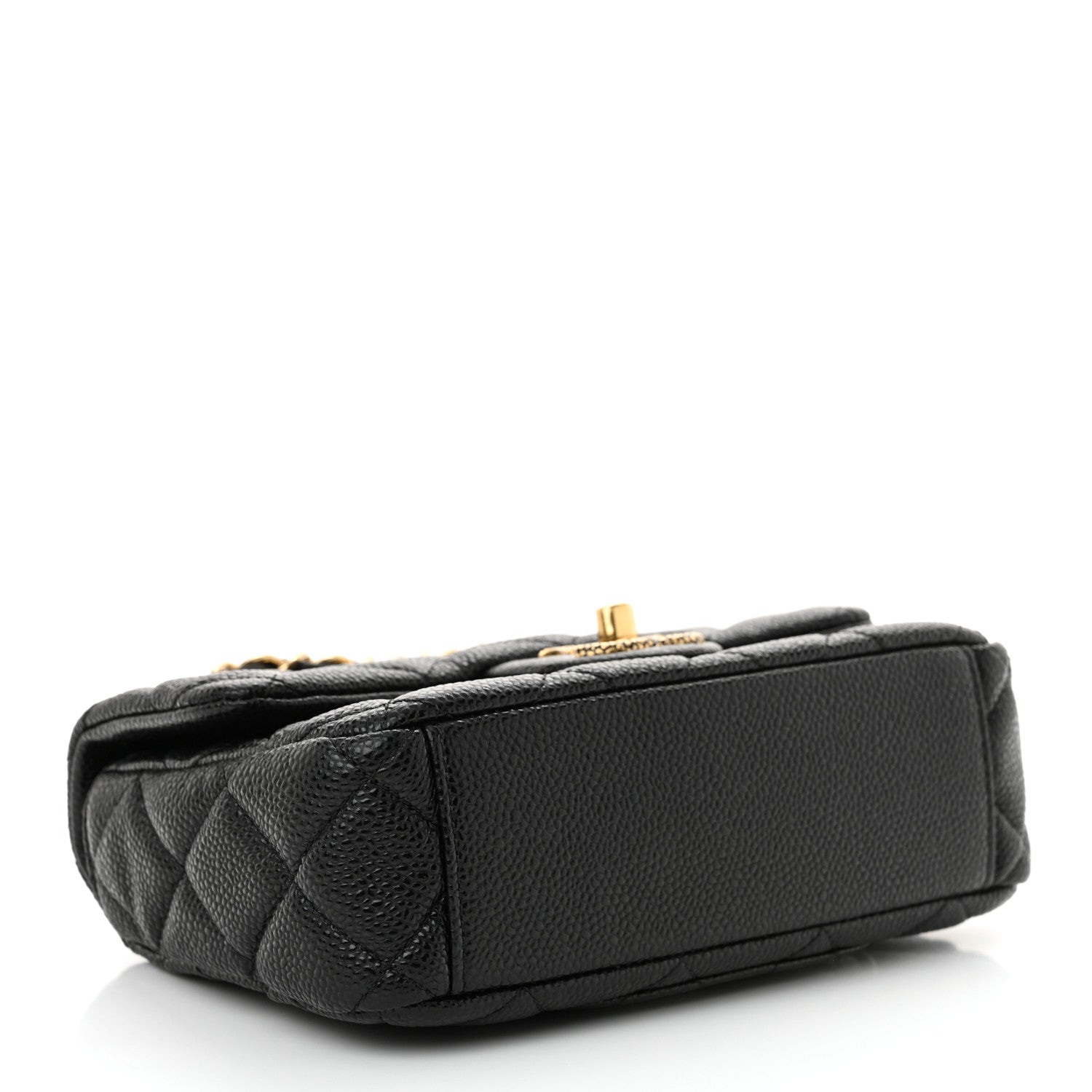 Grained Lambskin Quilted Mini Flap Black