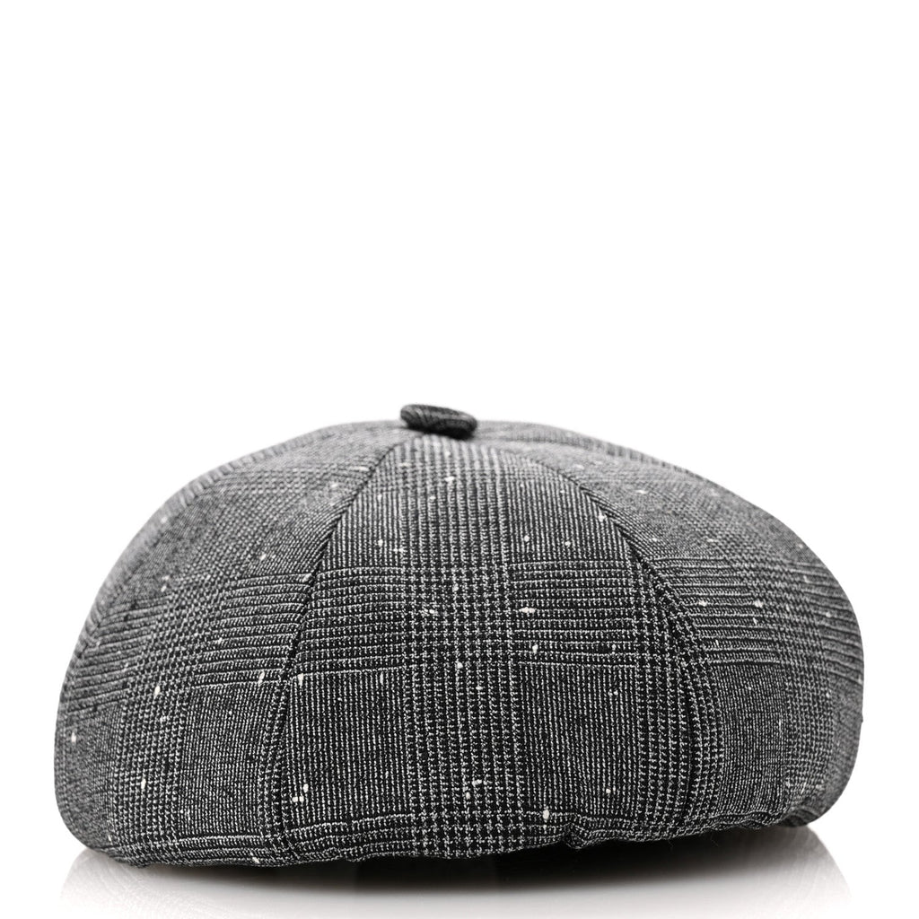 Wool Blend Prince of Whales Cap M Grey