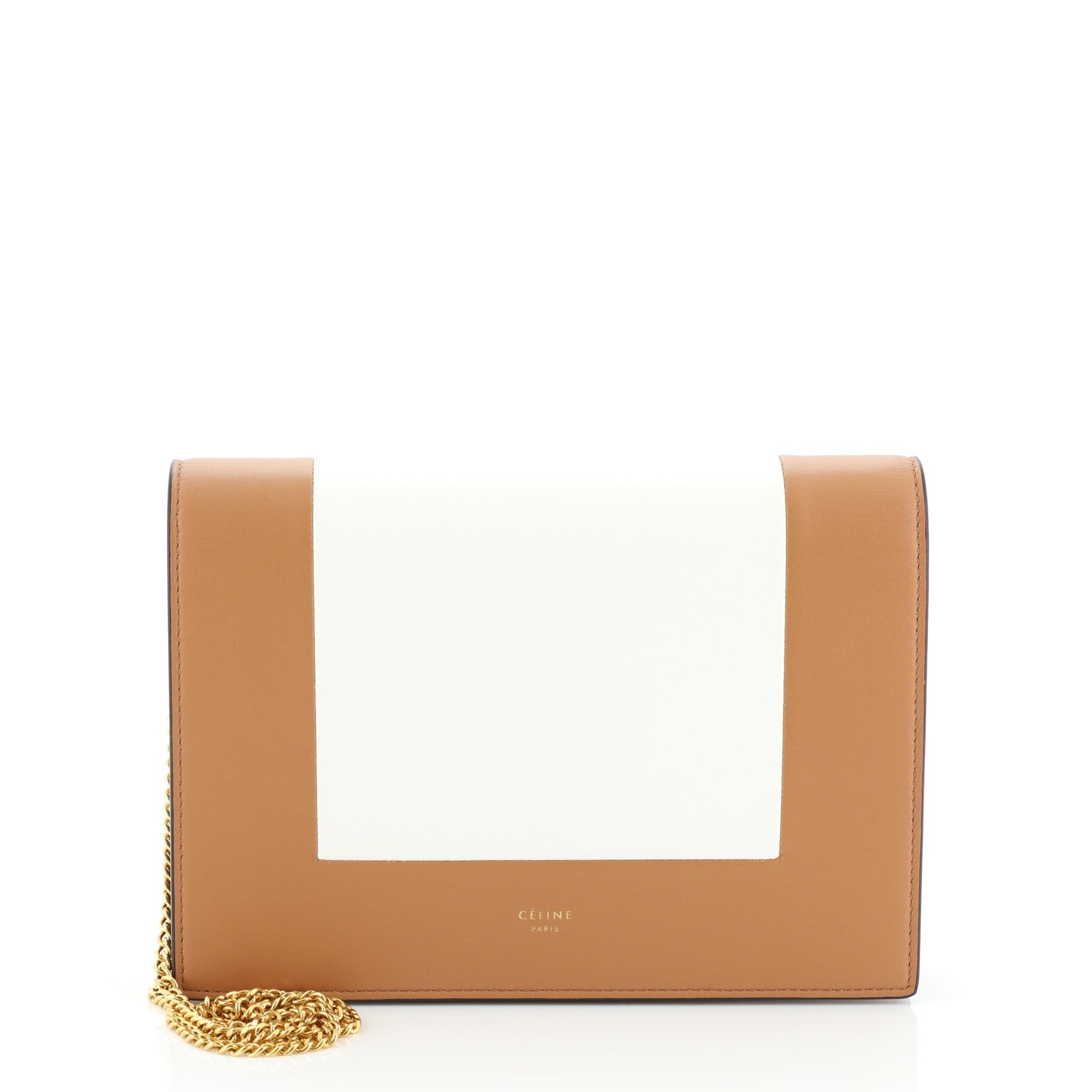 Frame Evening Clutch on Chain Leather