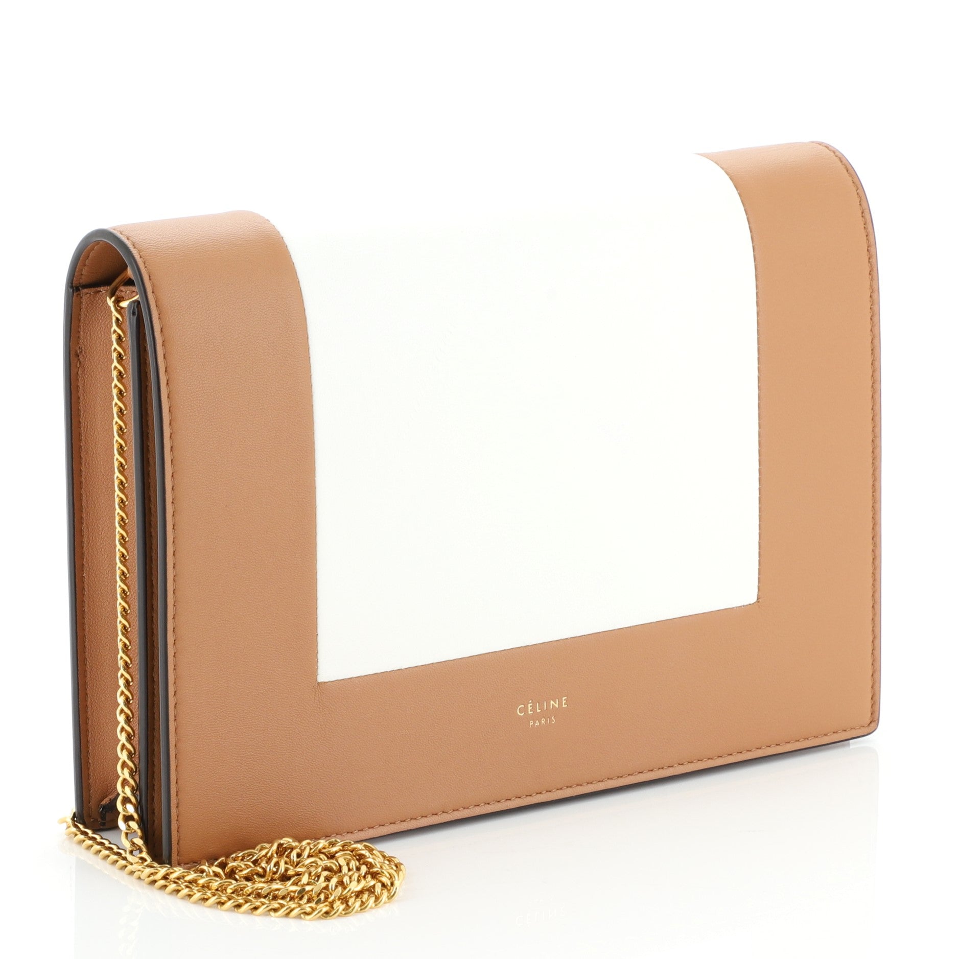 Frame Evening Clutch on Chain Leather