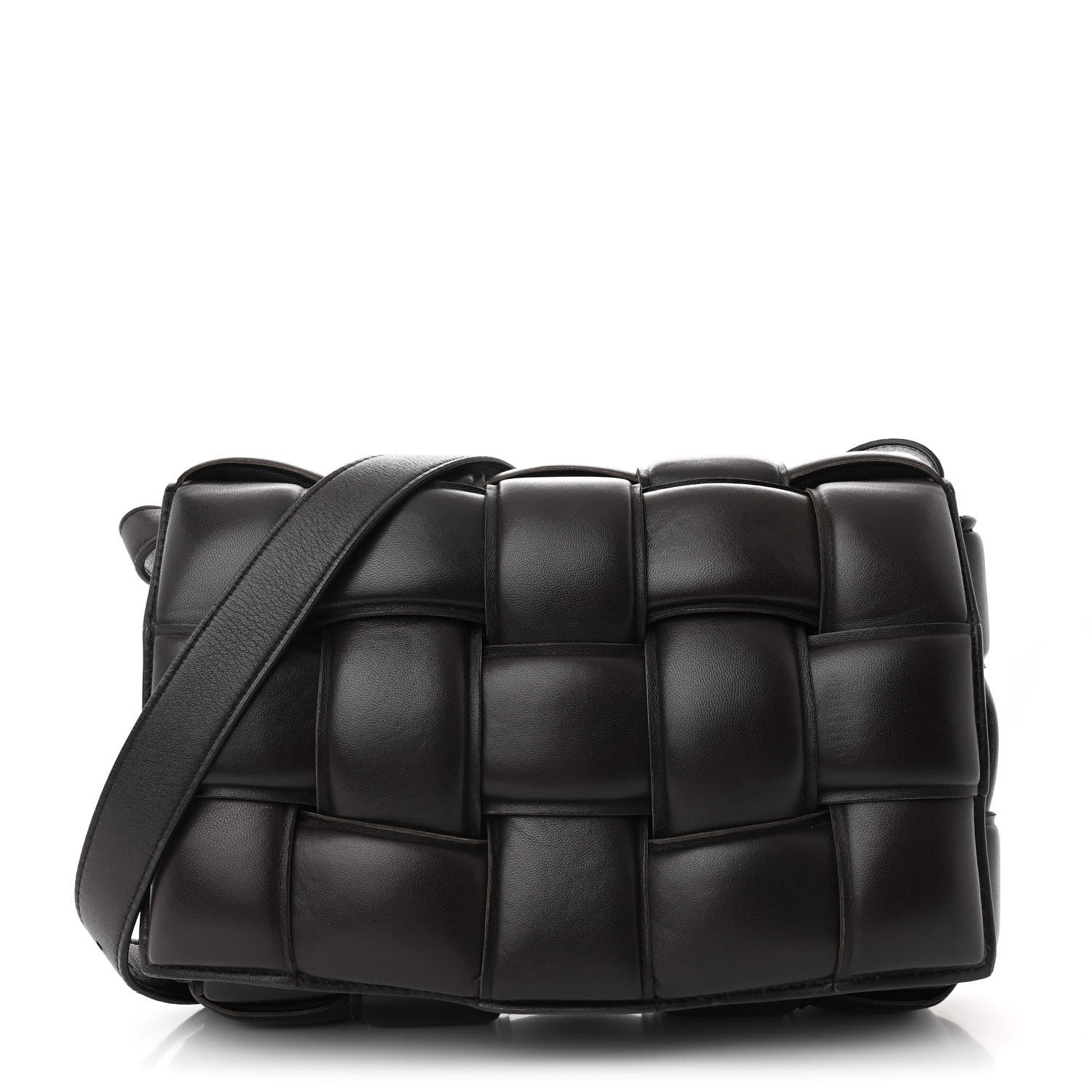 Nappa Maxi Intreccio Padded Cassette Crossbody Bag Fondant