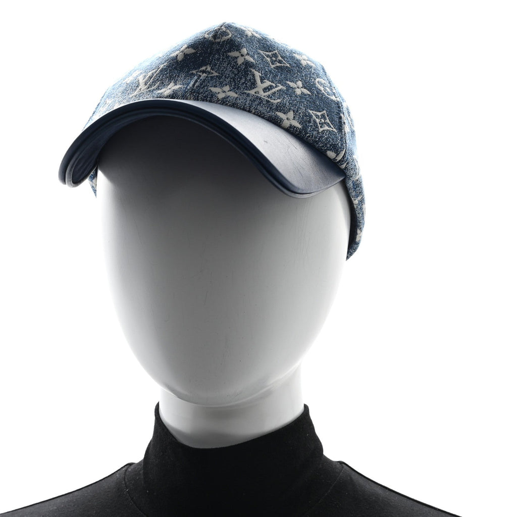 Monogram Denim Jacquard Cap L Blue