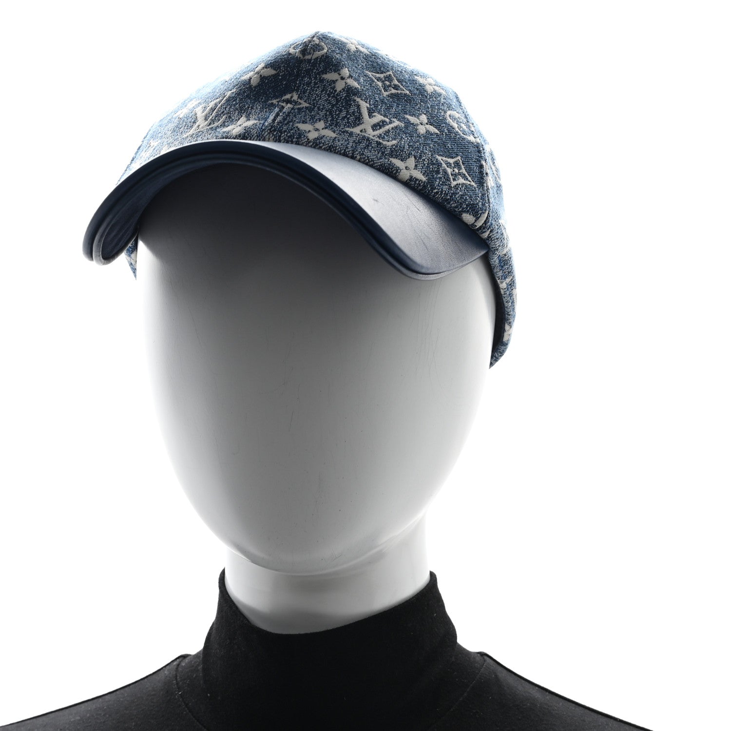 Monogram Denim Jacquard Cap L Blue