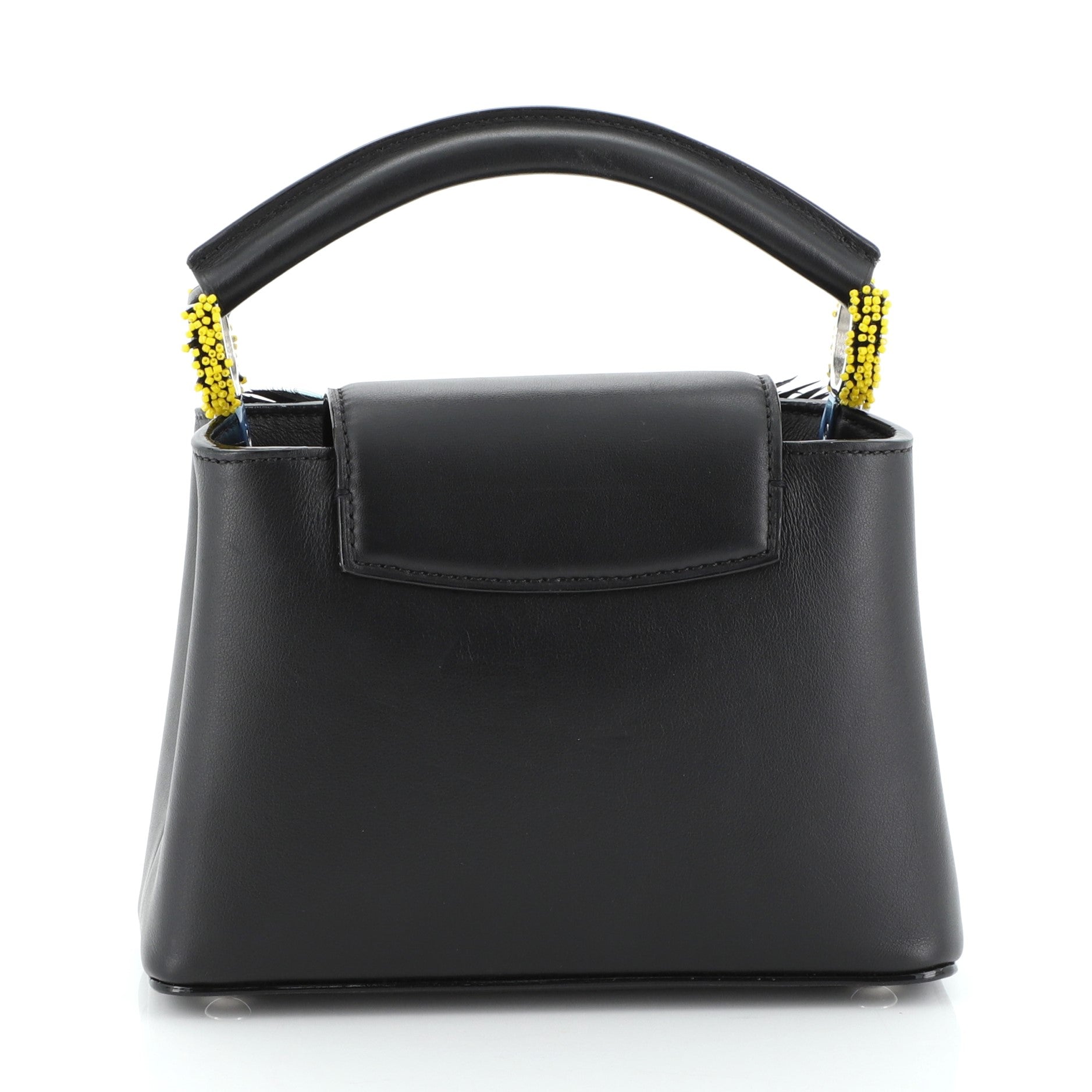 Capucines Handbag Leather with Feathers Mini