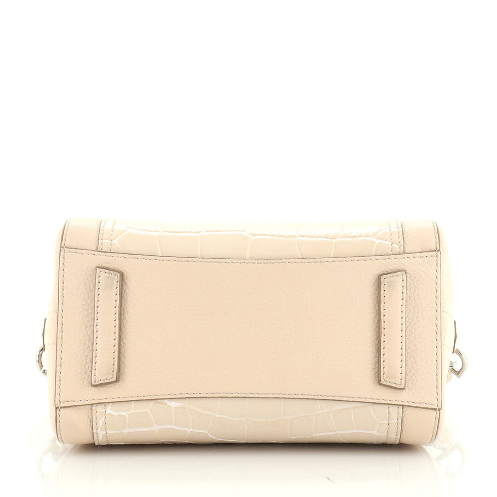 Antigona Bag Leather and Crocodile Embossed Leather Mini